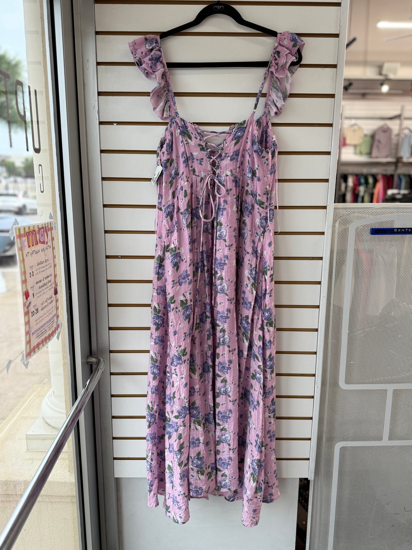 RESERVED ASTR floral tie back dress size XL