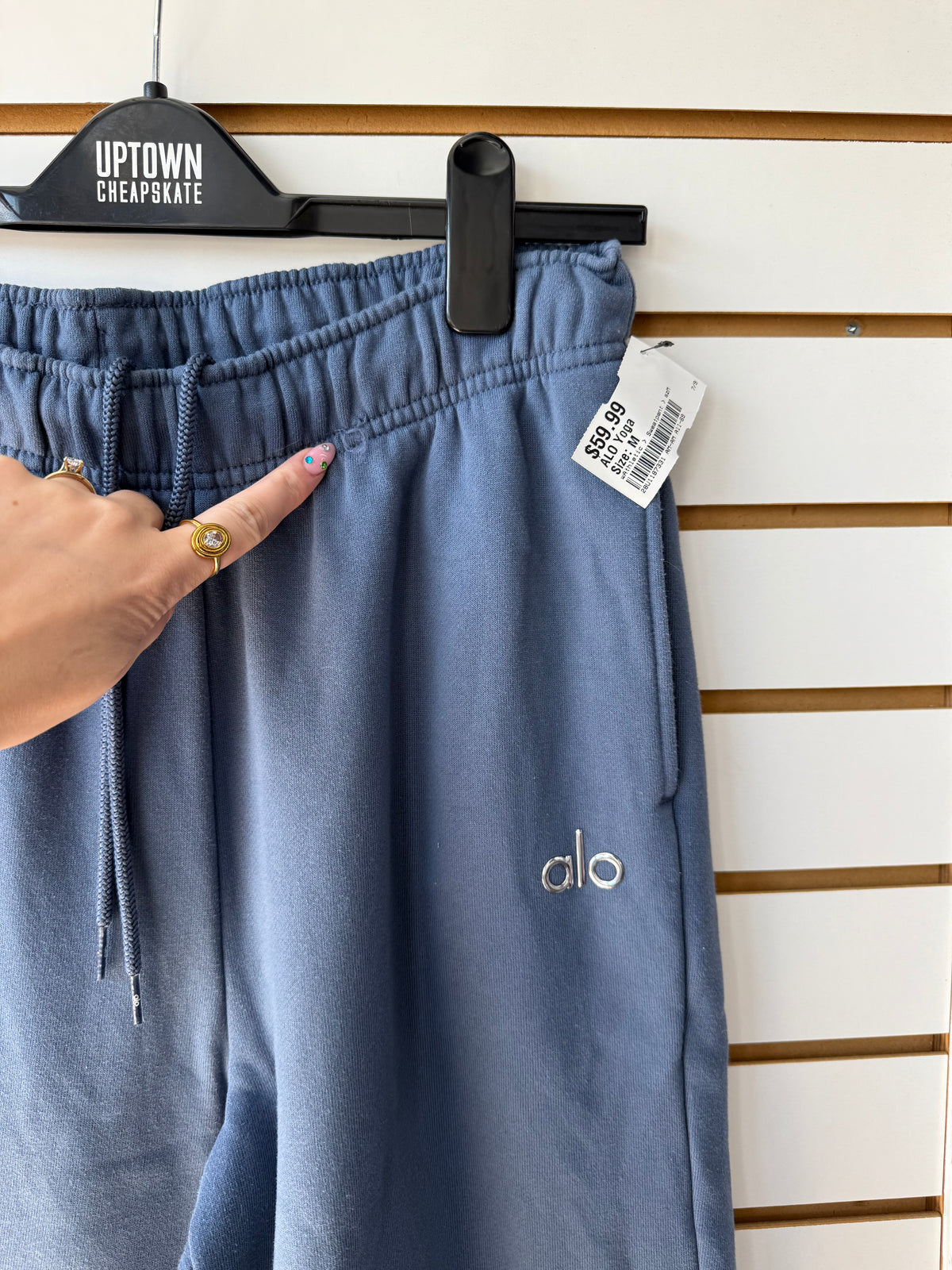 ALO Yoga blue jogger sweatpants size medium
