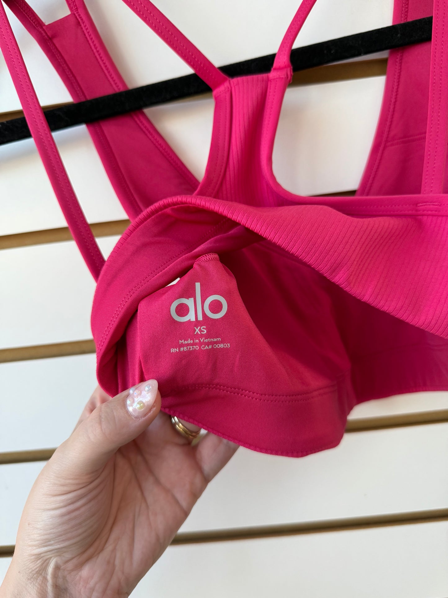 ALO Yoga airlift jump start ribbed bra size XS