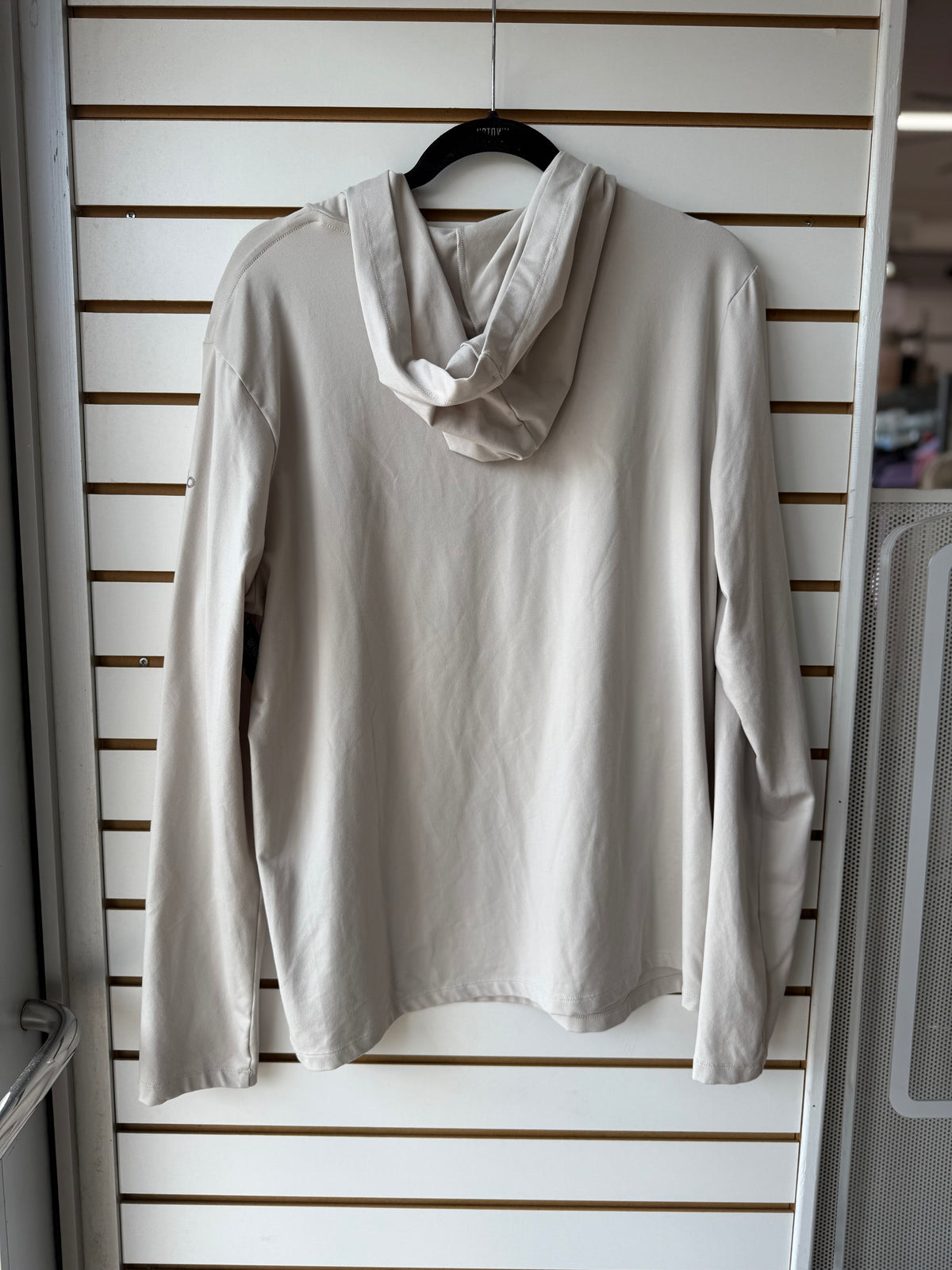 ALO Yoga men’s cream reform hoodie long sleeve size large