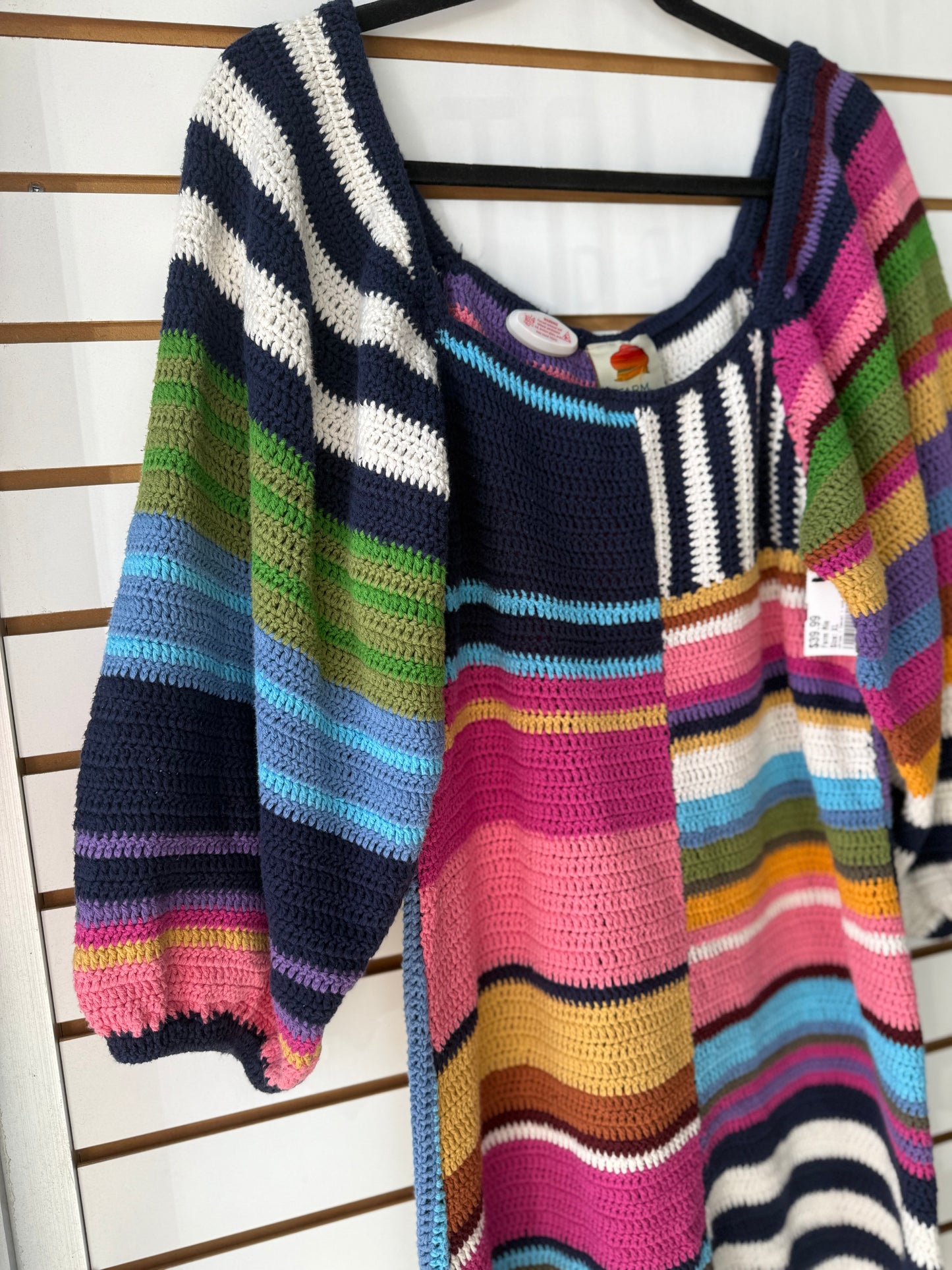 Farm Rio knit striped mini dress size XL