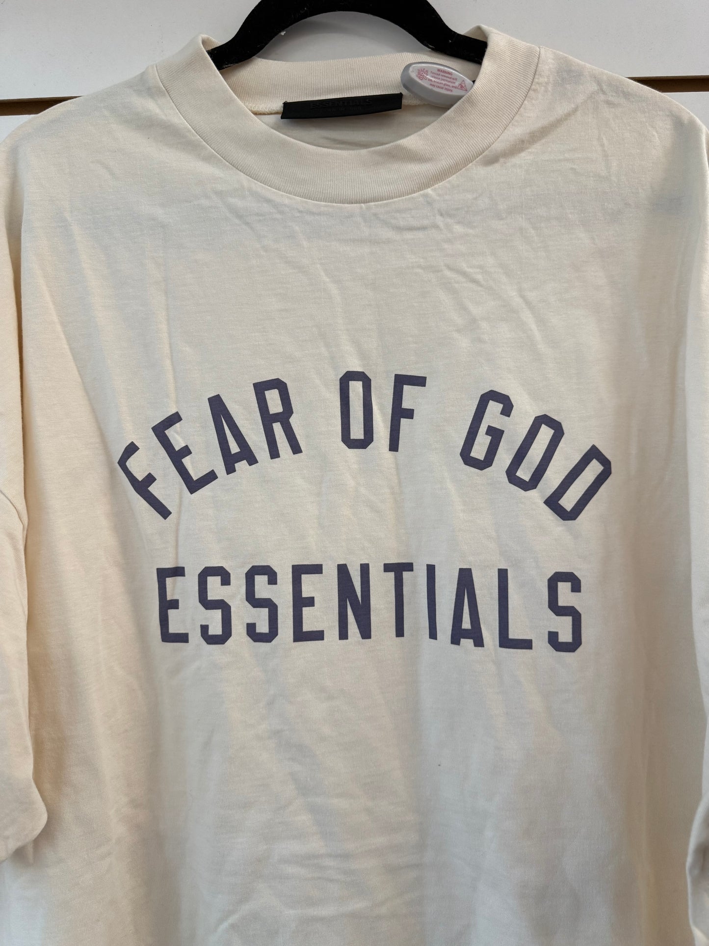 NWT Essentials Fear of God cream & blue tshirt sz mens Med (oversized)