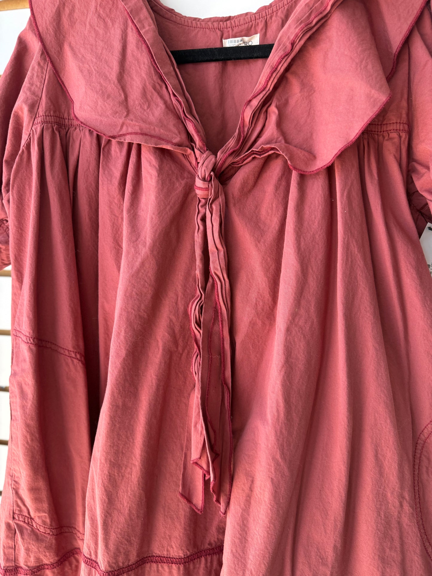 PILCRO Short-sleeve Bow-front Tunic Mini Dress size medium