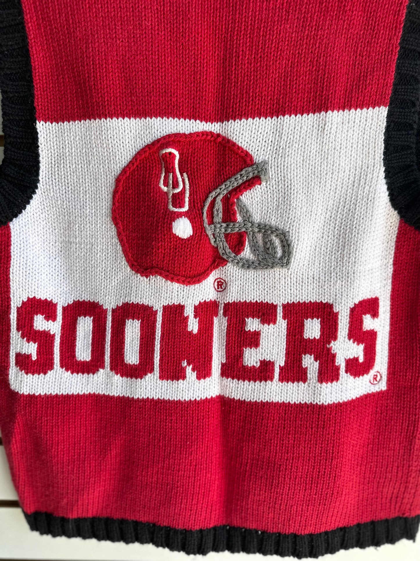 VINTAGE OU Sooners knit sweater vest size small