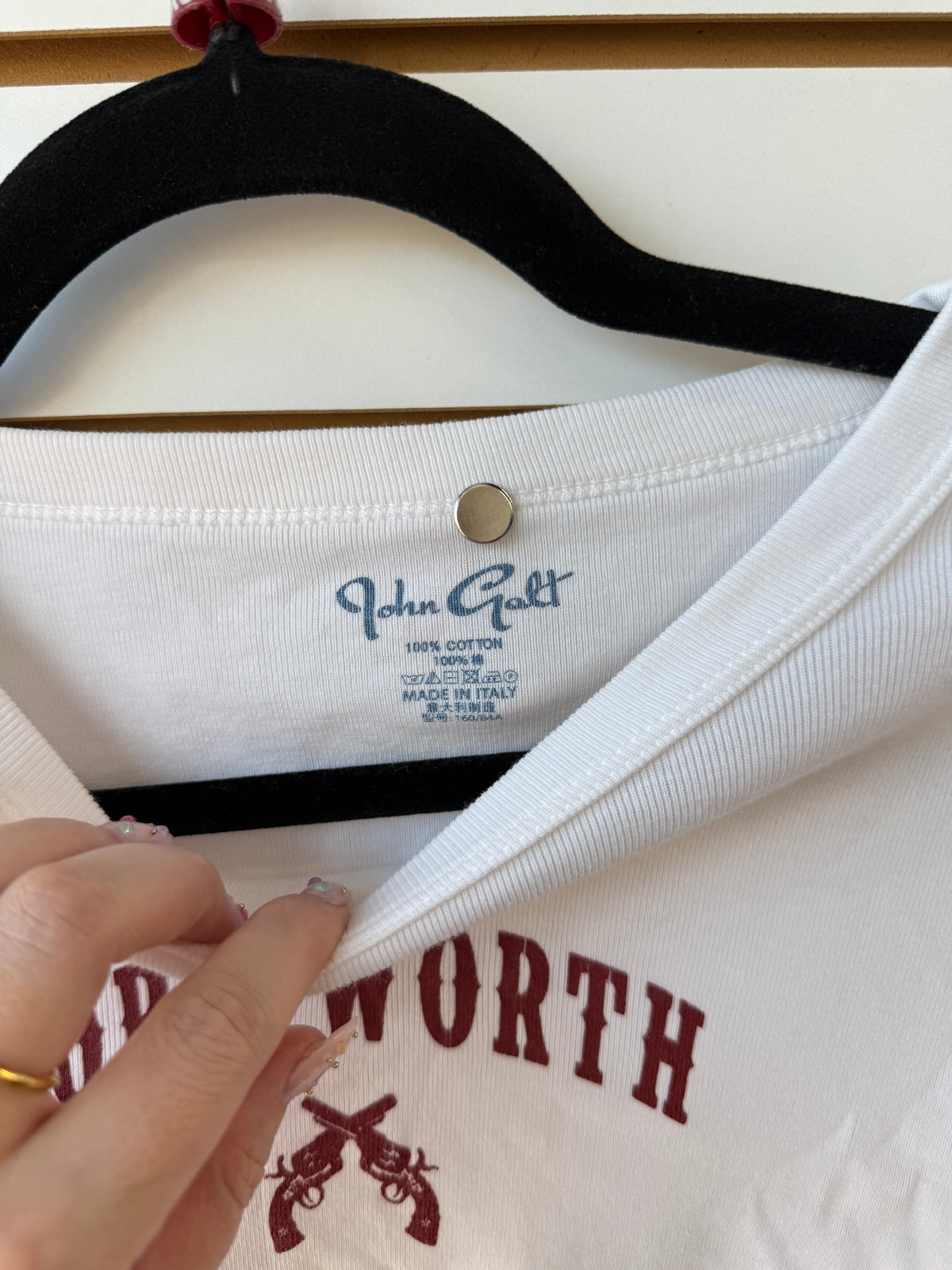 John Galt Fort Worth baby tee (one size)