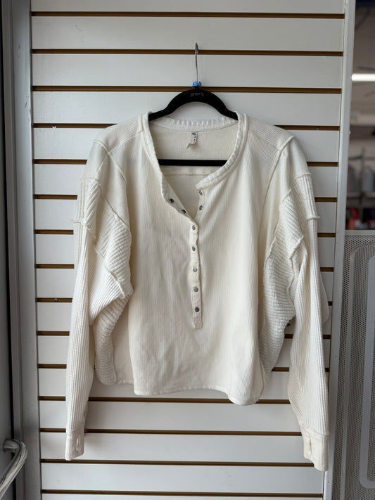Free People Movement ivory henley size large