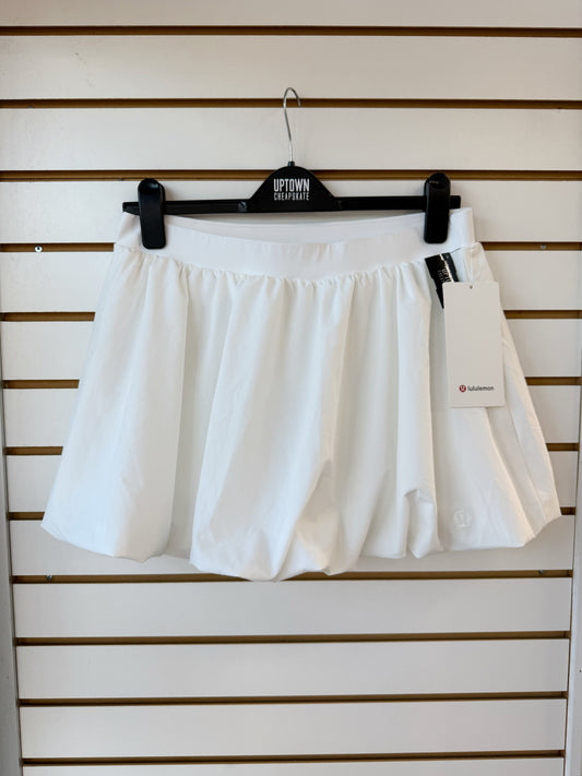NWT Lululemon white bubble hem skirt sz Large
