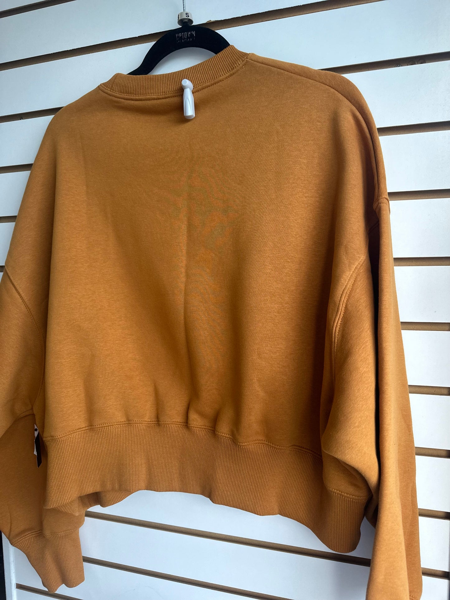 NWOT Nike Phoenix fleece oversized cropped crewneck burnt orange color Sz Small