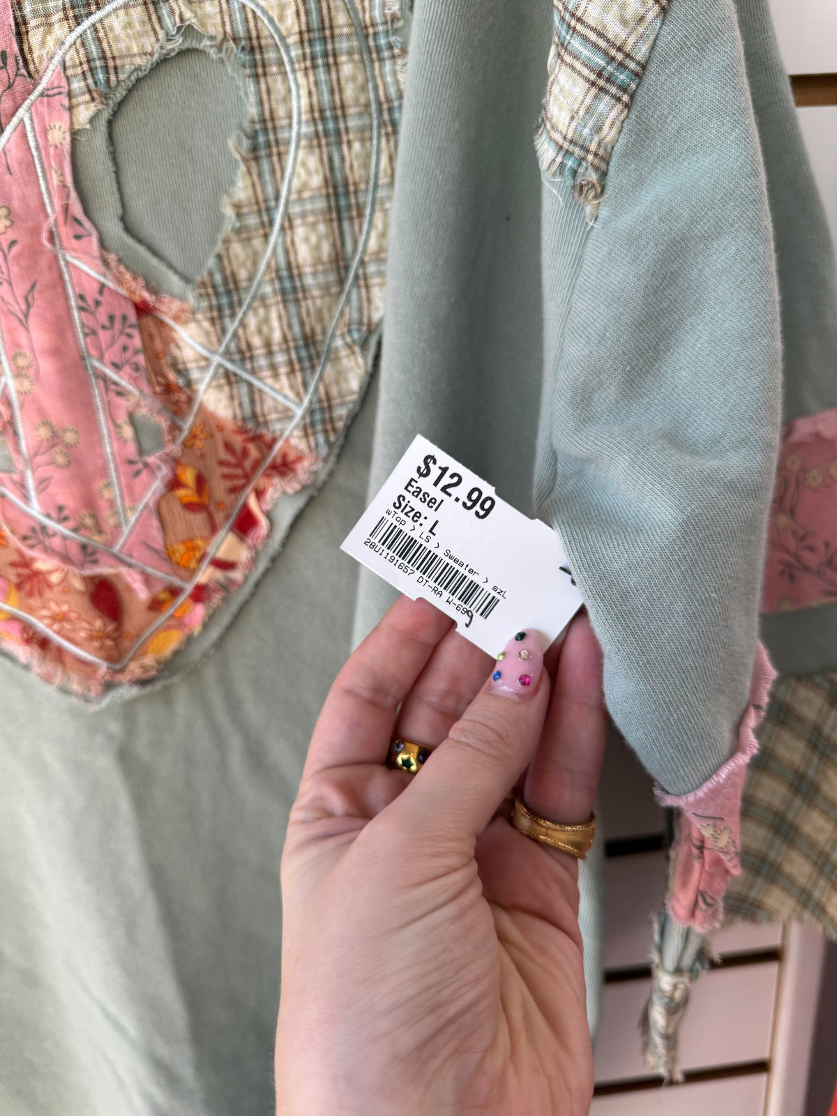 Easel patchwork top size large