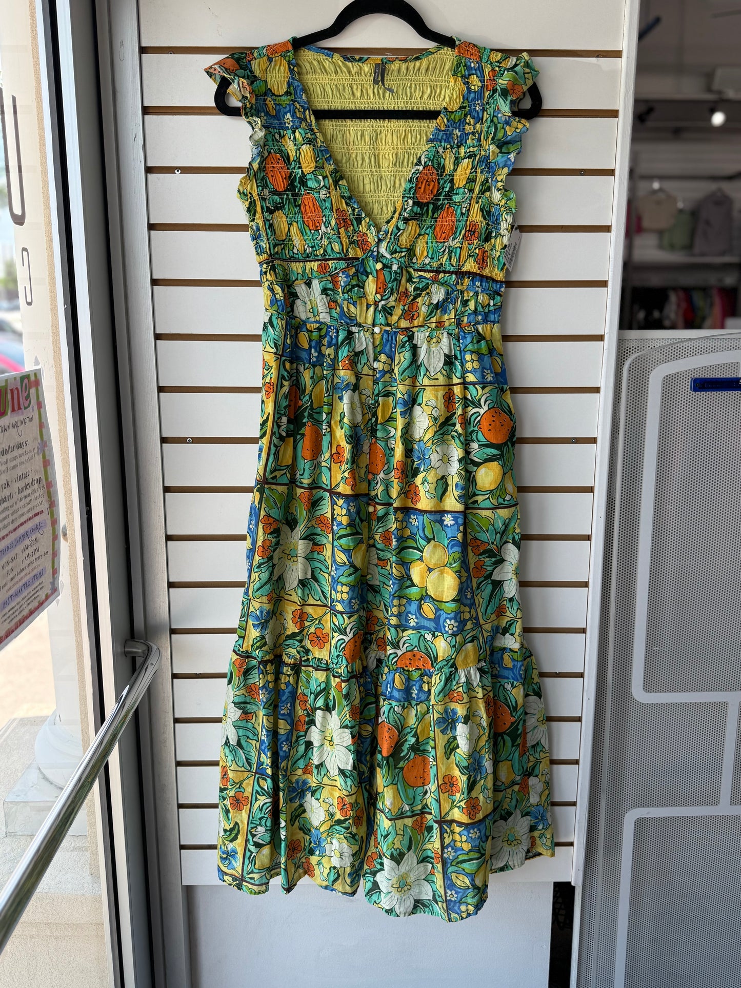 Anthropologie Peregrine Flutter Sleeve Maxi Dress size small
