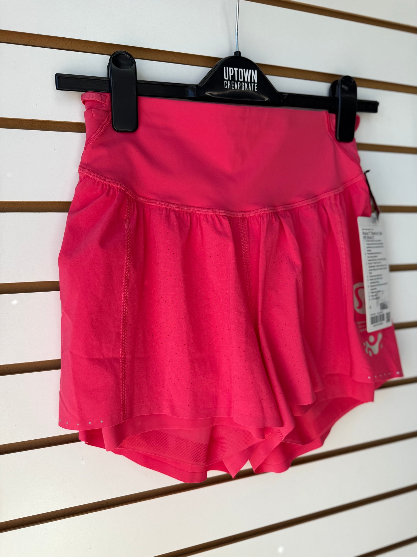 NWT Lululemon hot pink Nulux Road to Trail HR short 4” size 6