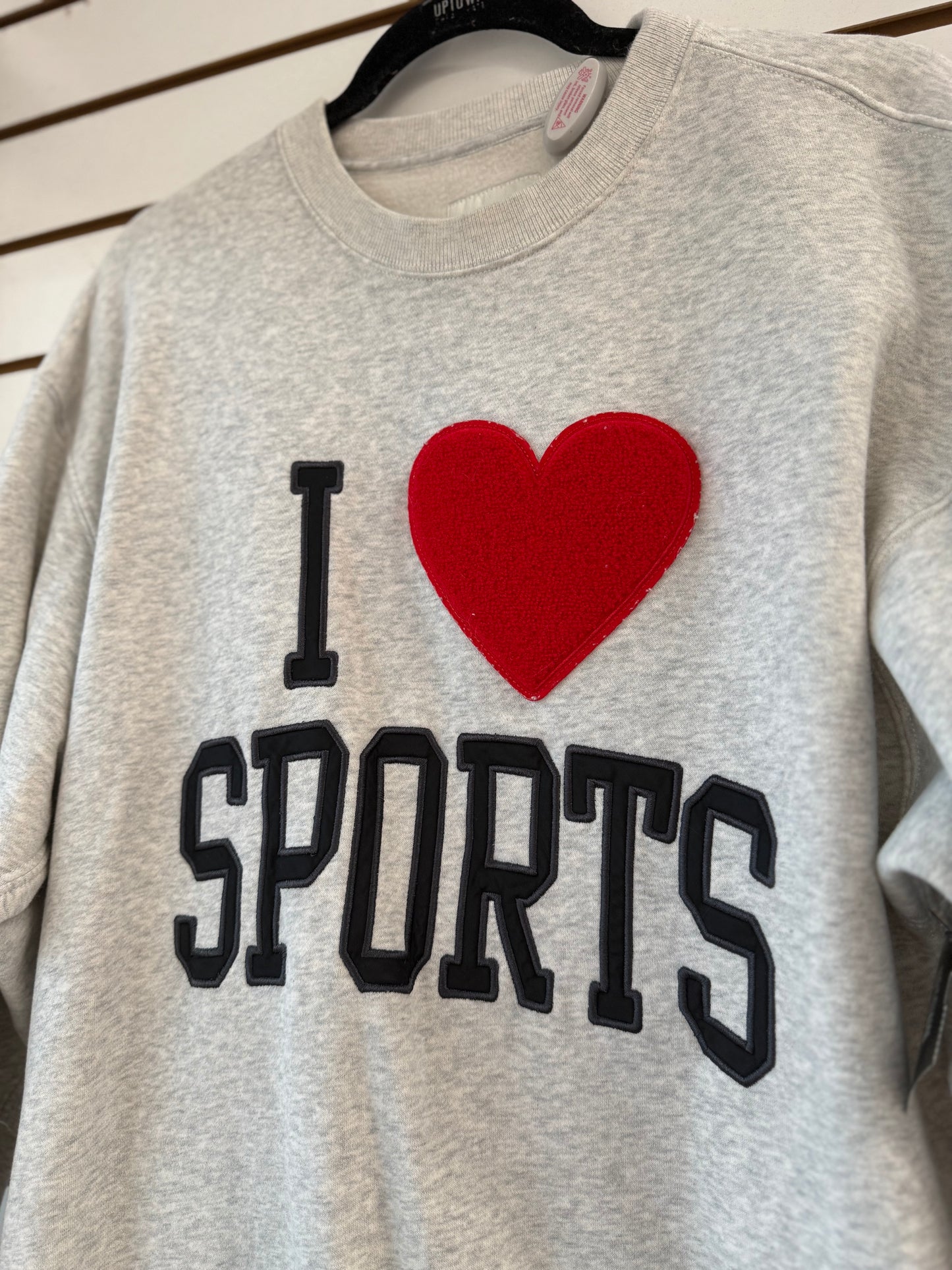 I Love Sports Abercrombie & Fitch gray oversized sweatshirt size S