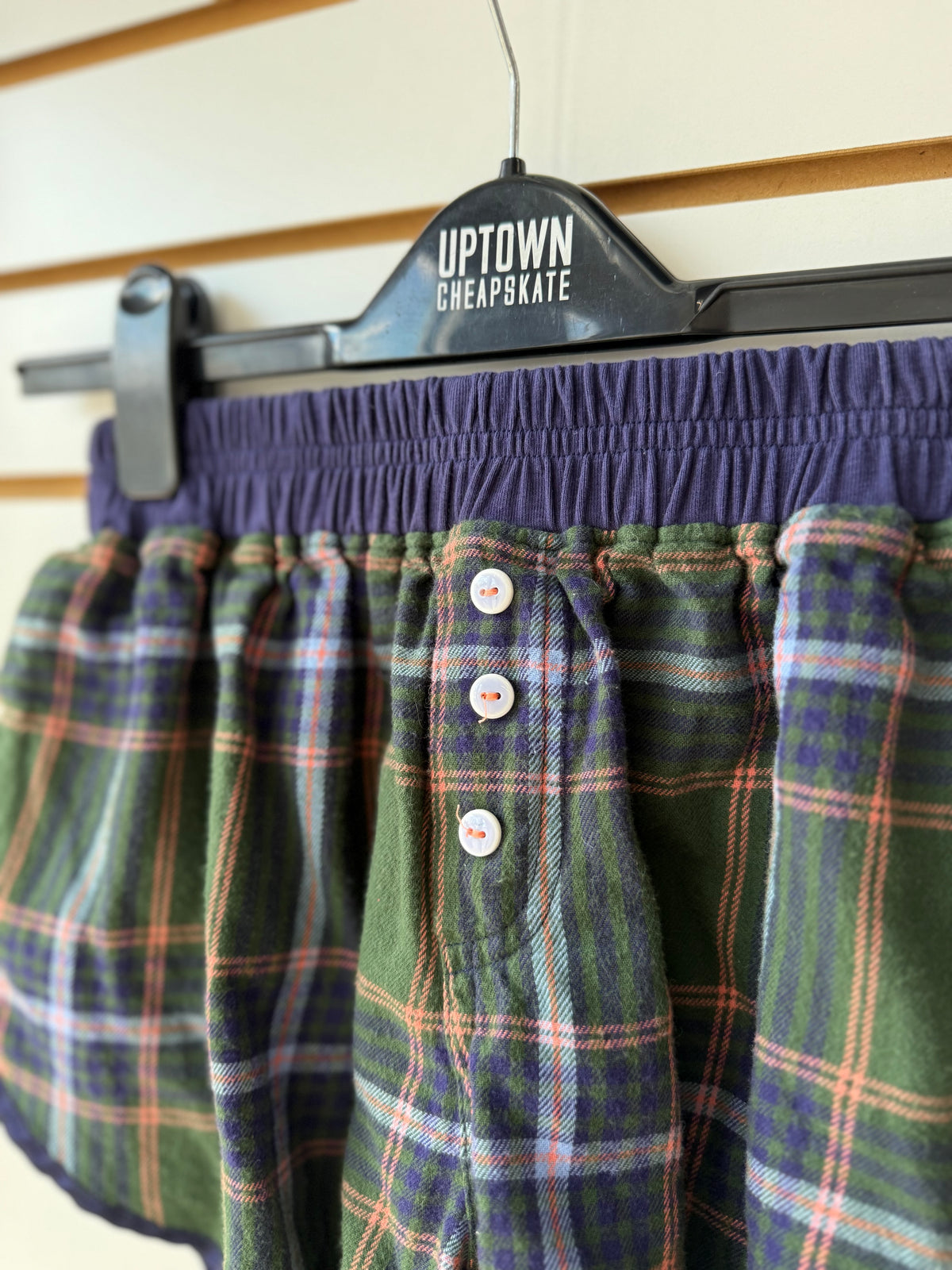 Intimately Free People plaid boxer shorts size XS