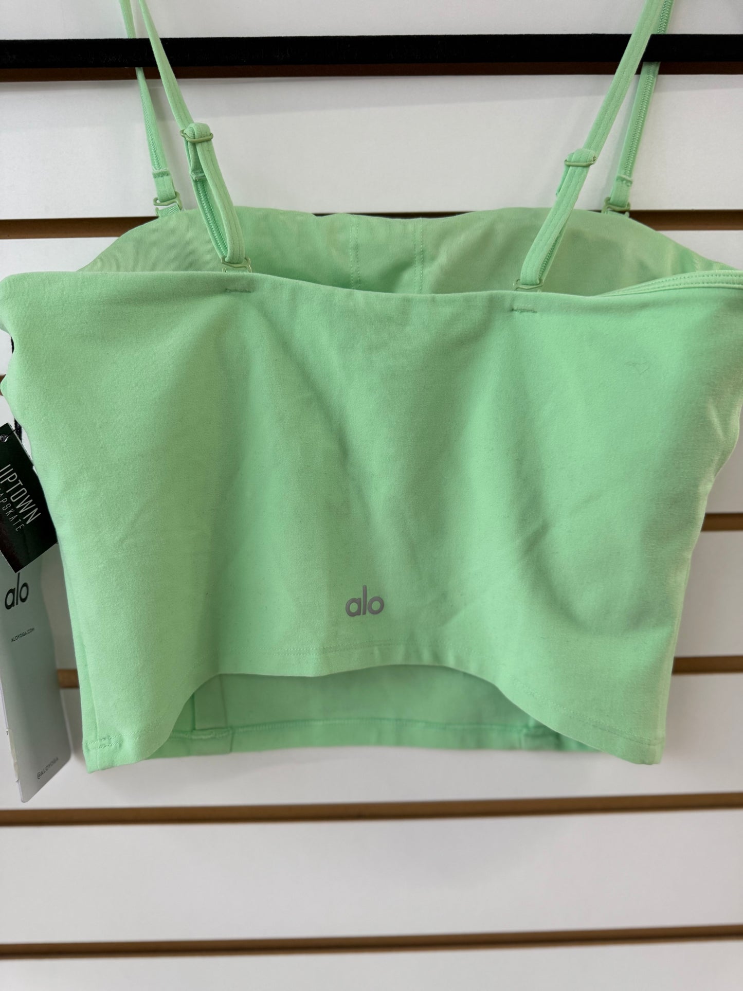 ALO Yoga alosoft green convertible sun-kissed bandeau size medium (small spots on front)