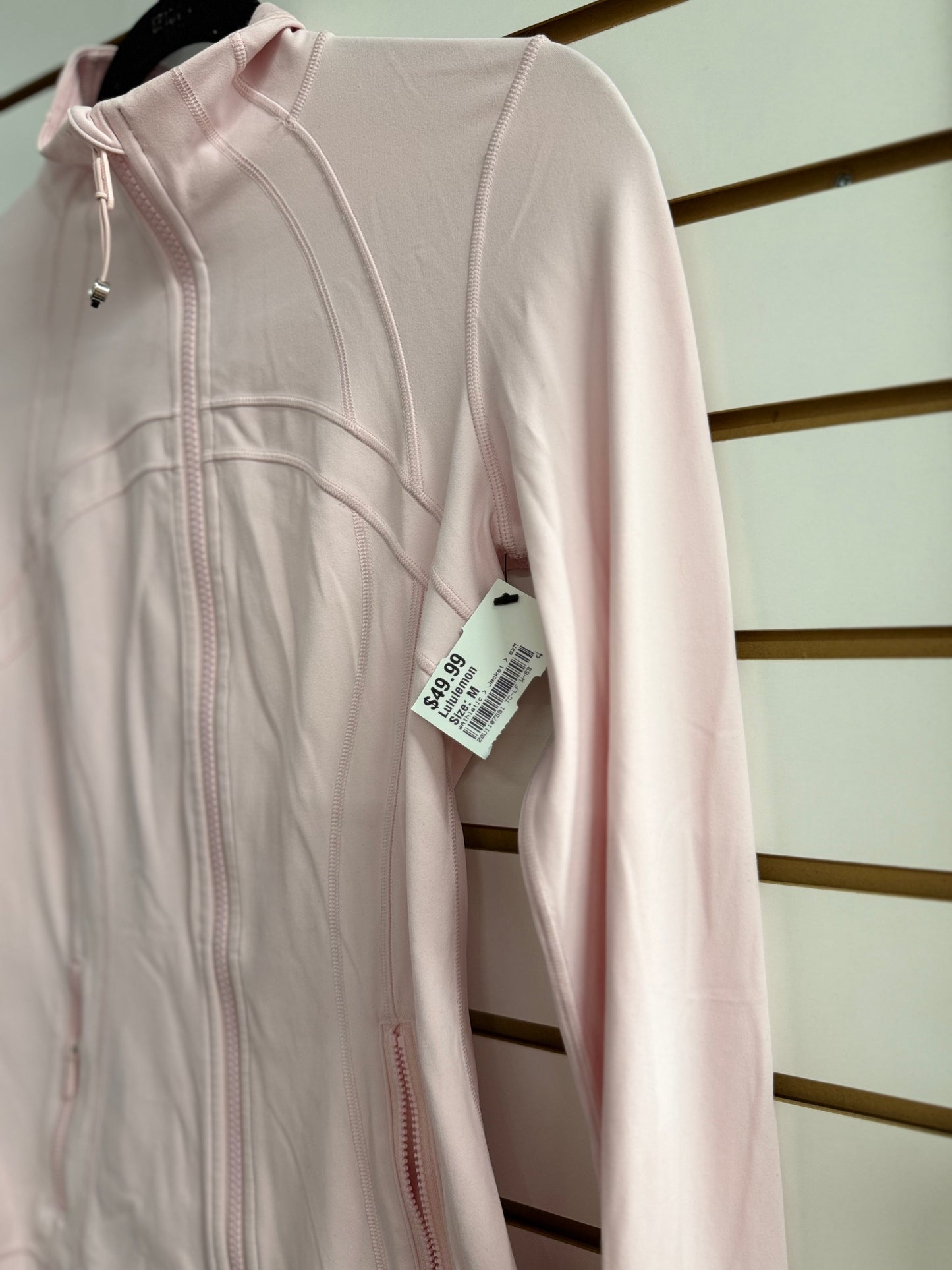 Lululemon light pink strawberry milkshake define jacket size 6