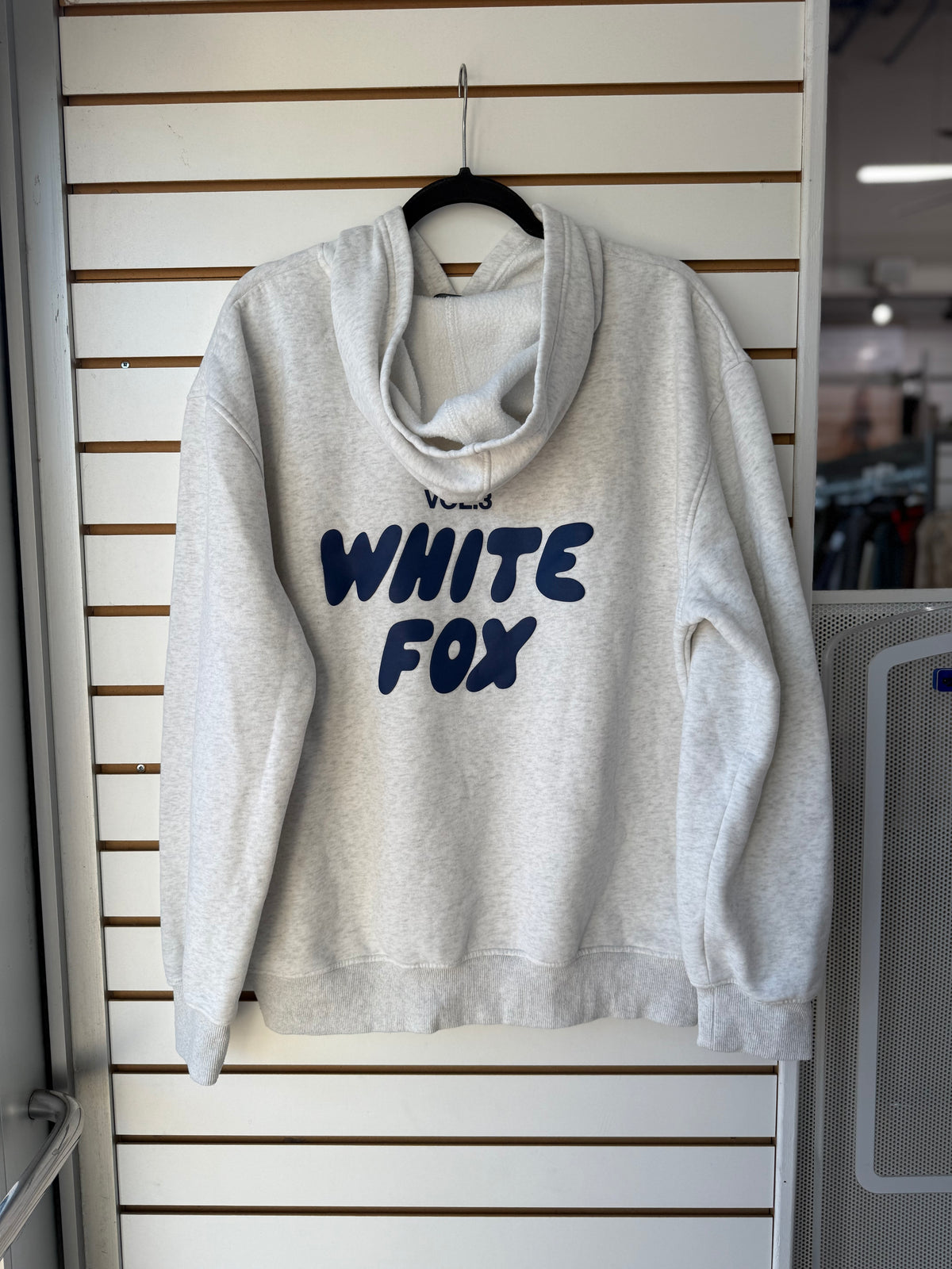 White Fox gray hoodie size M/L