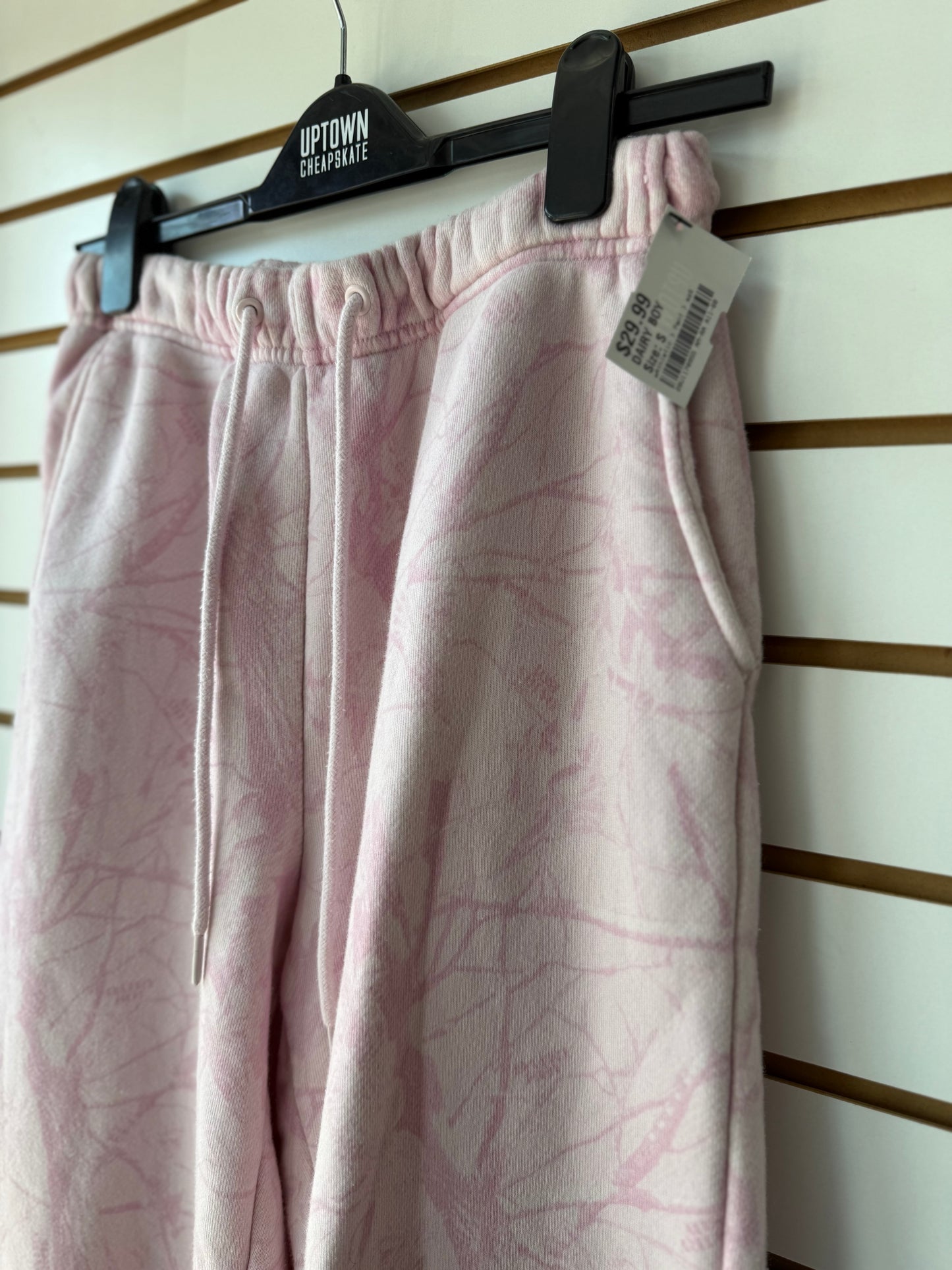 Dairy Boy pink camo sweatpants size small (light wear)