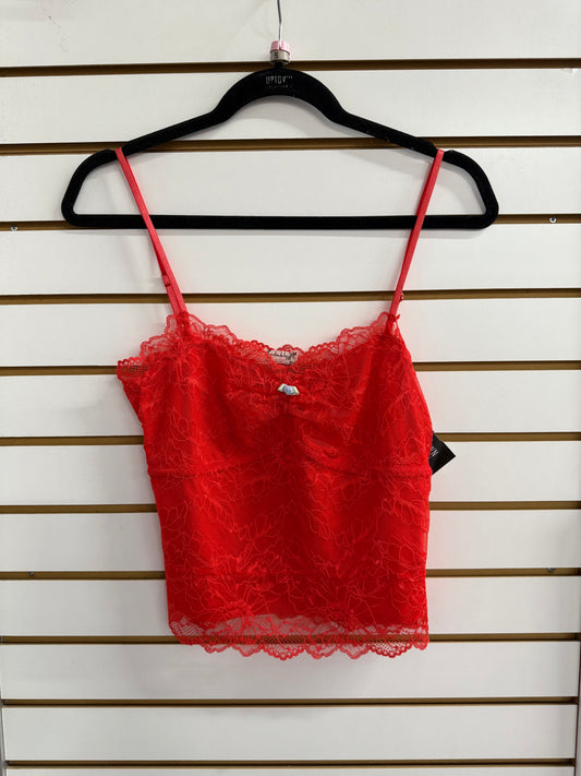 NWT Intimately Free People poppy red lacey essentials tank sz S