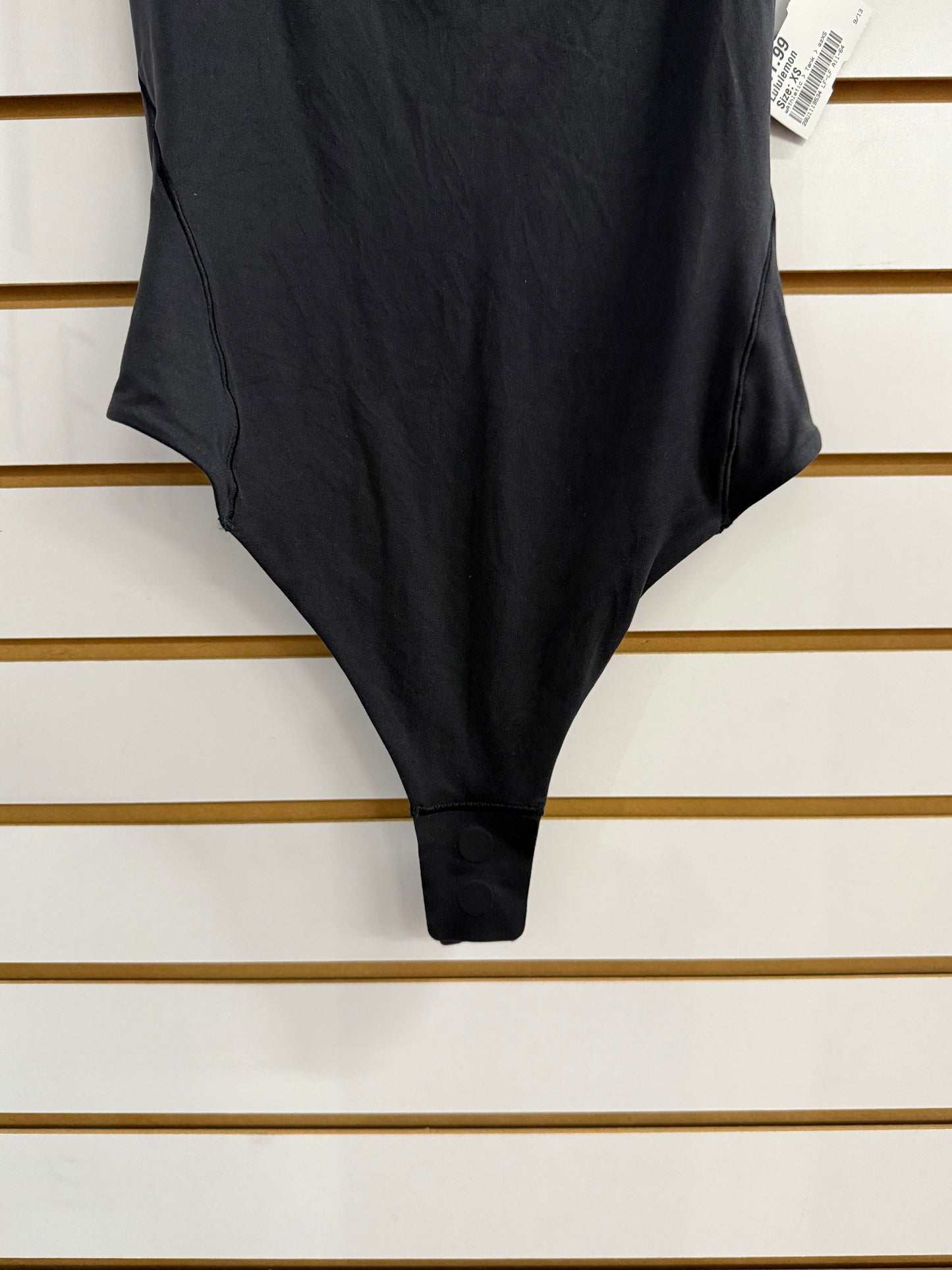 Lululemon black thong bodysuit size XS