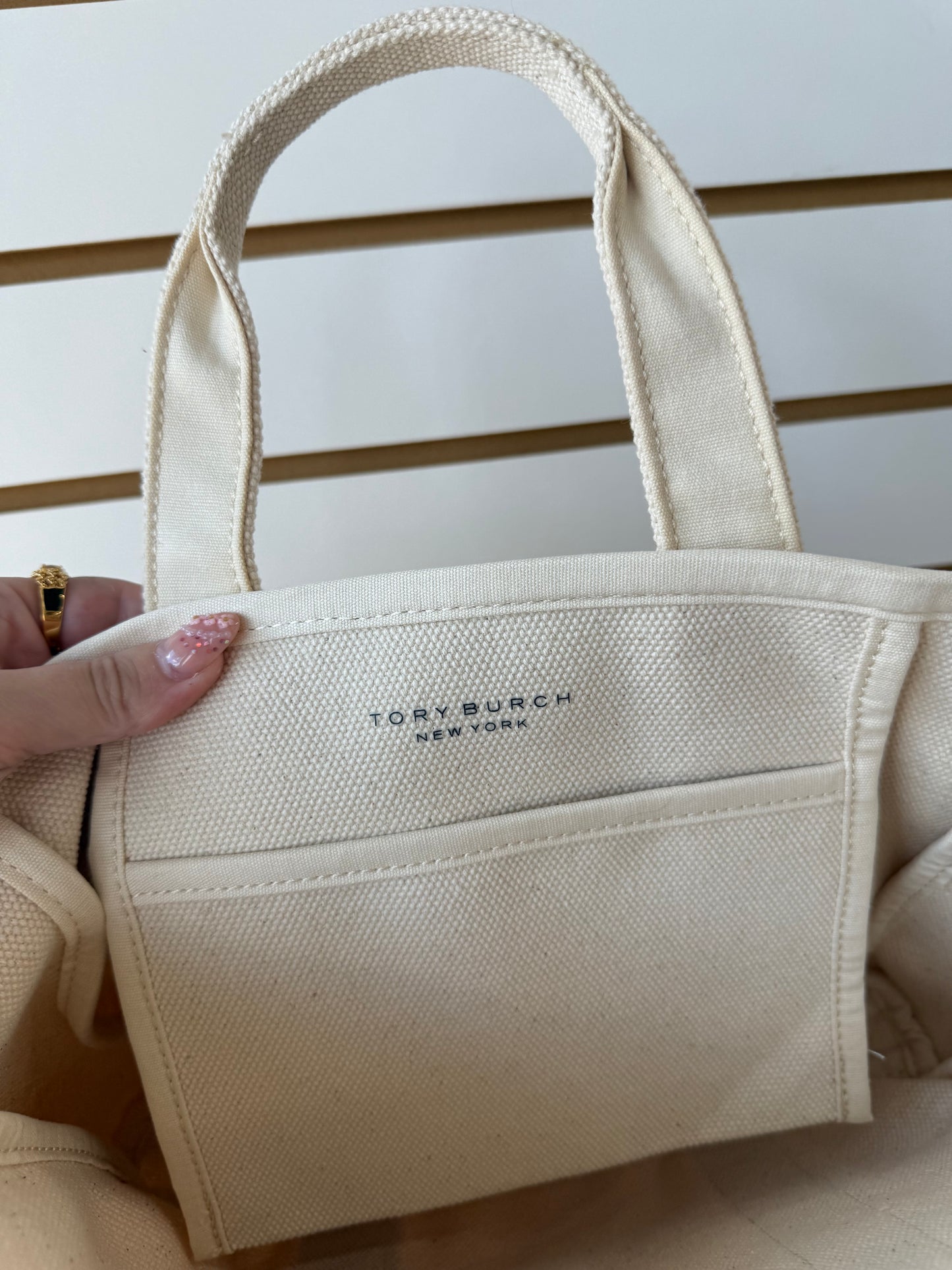 Tory Burch mini canvas tote