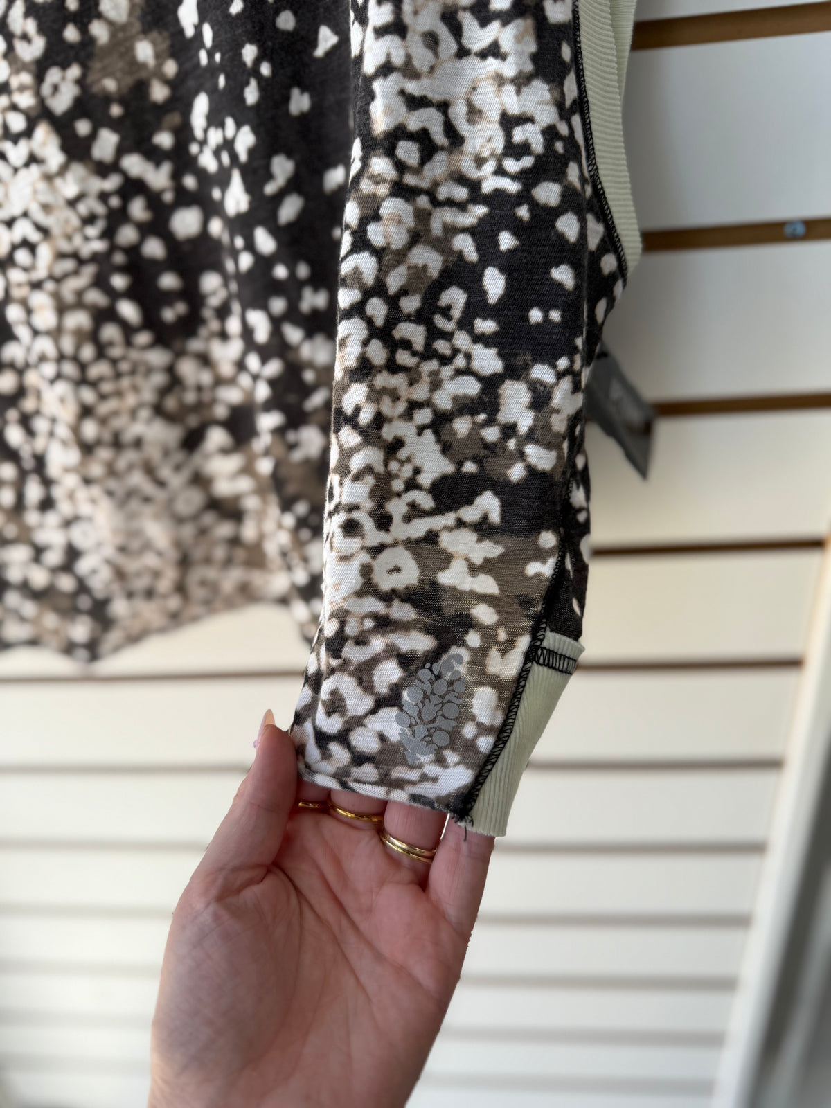 Free People My Time winter cheetah top size large