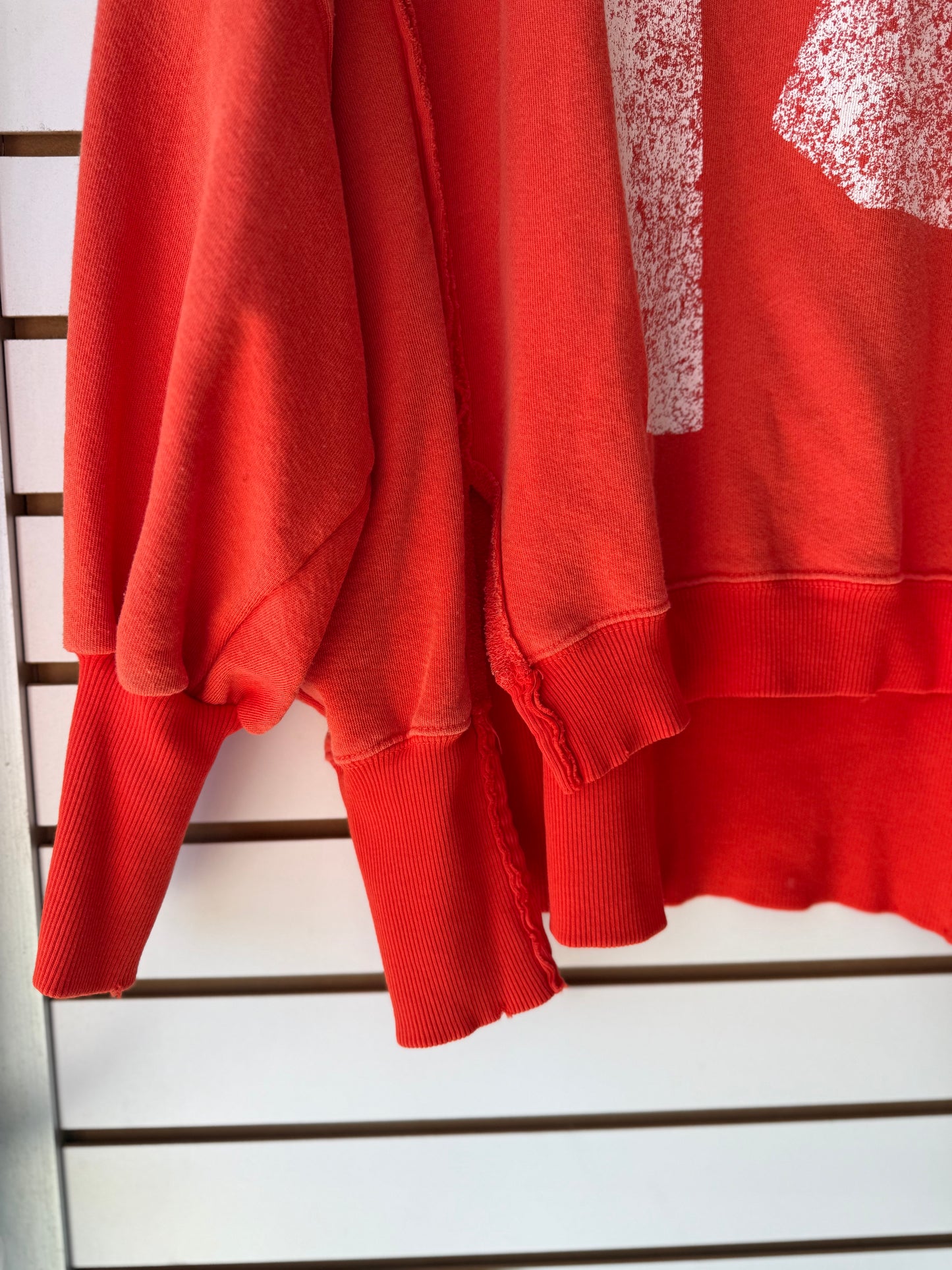 We the Free red/orange oversized pullover size small