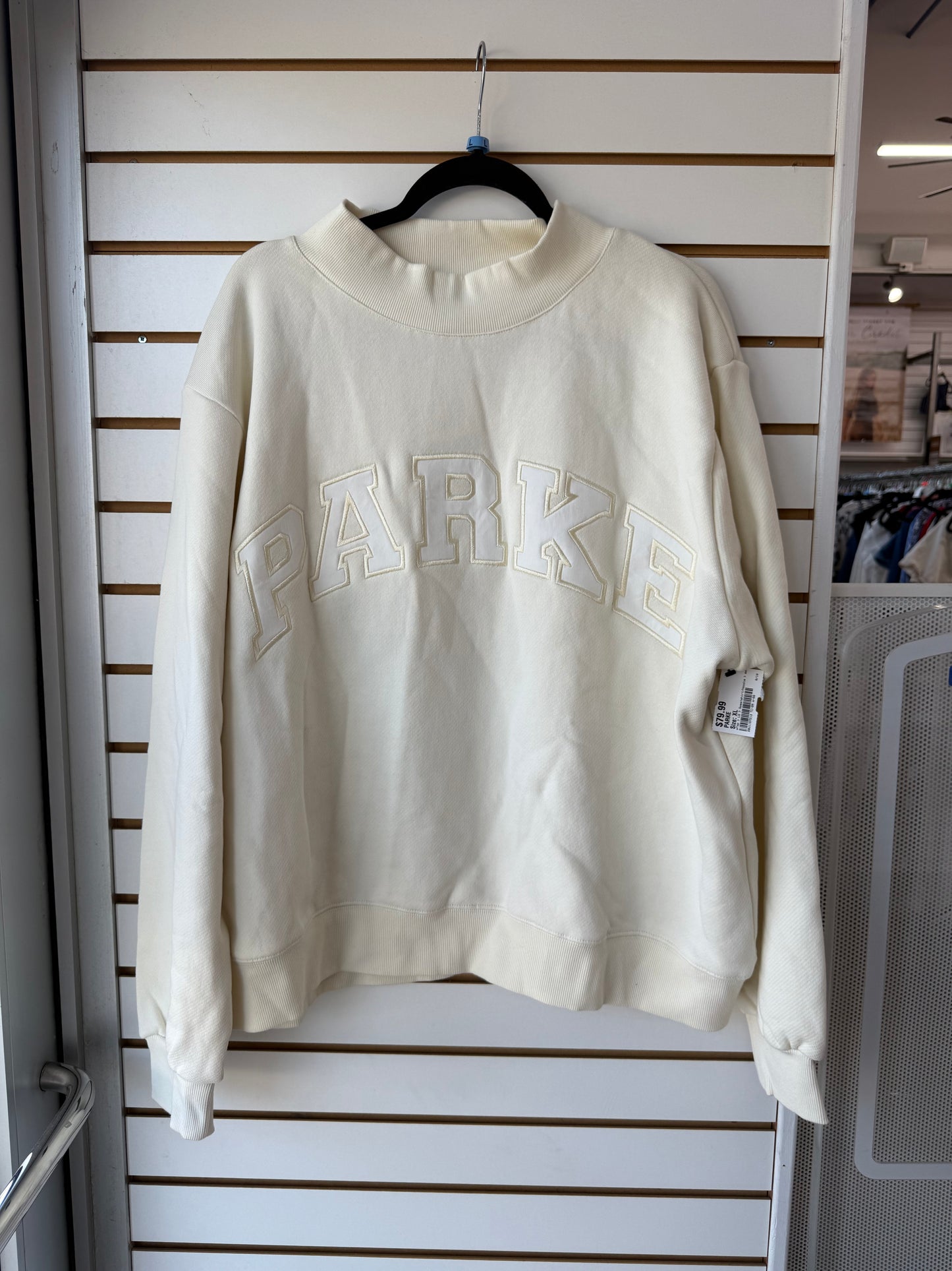 Parke cream mock neck size L/XL