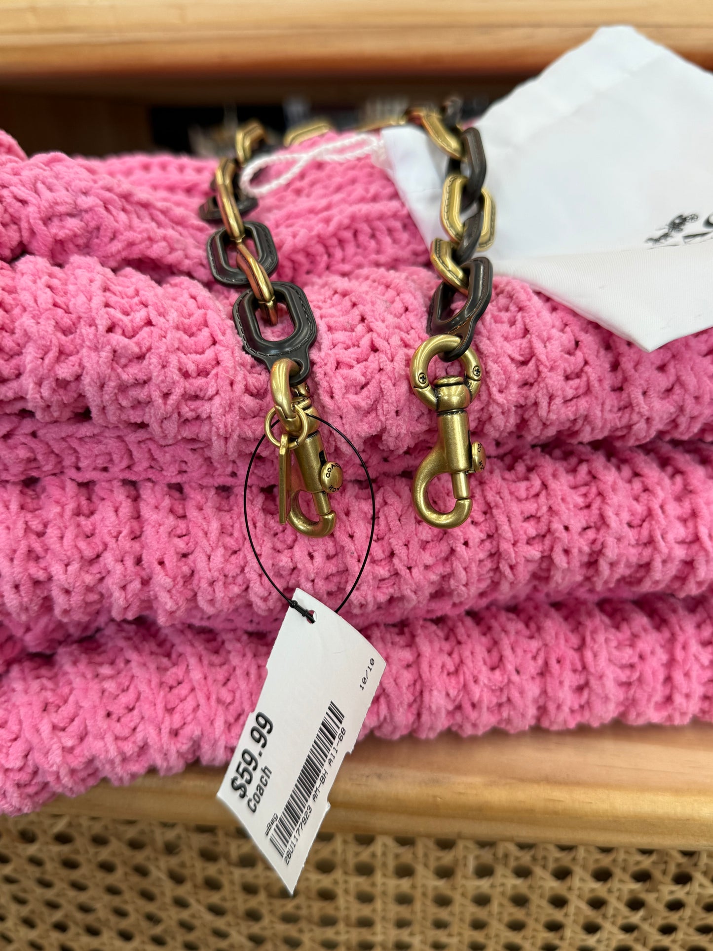 Coach link chain strap