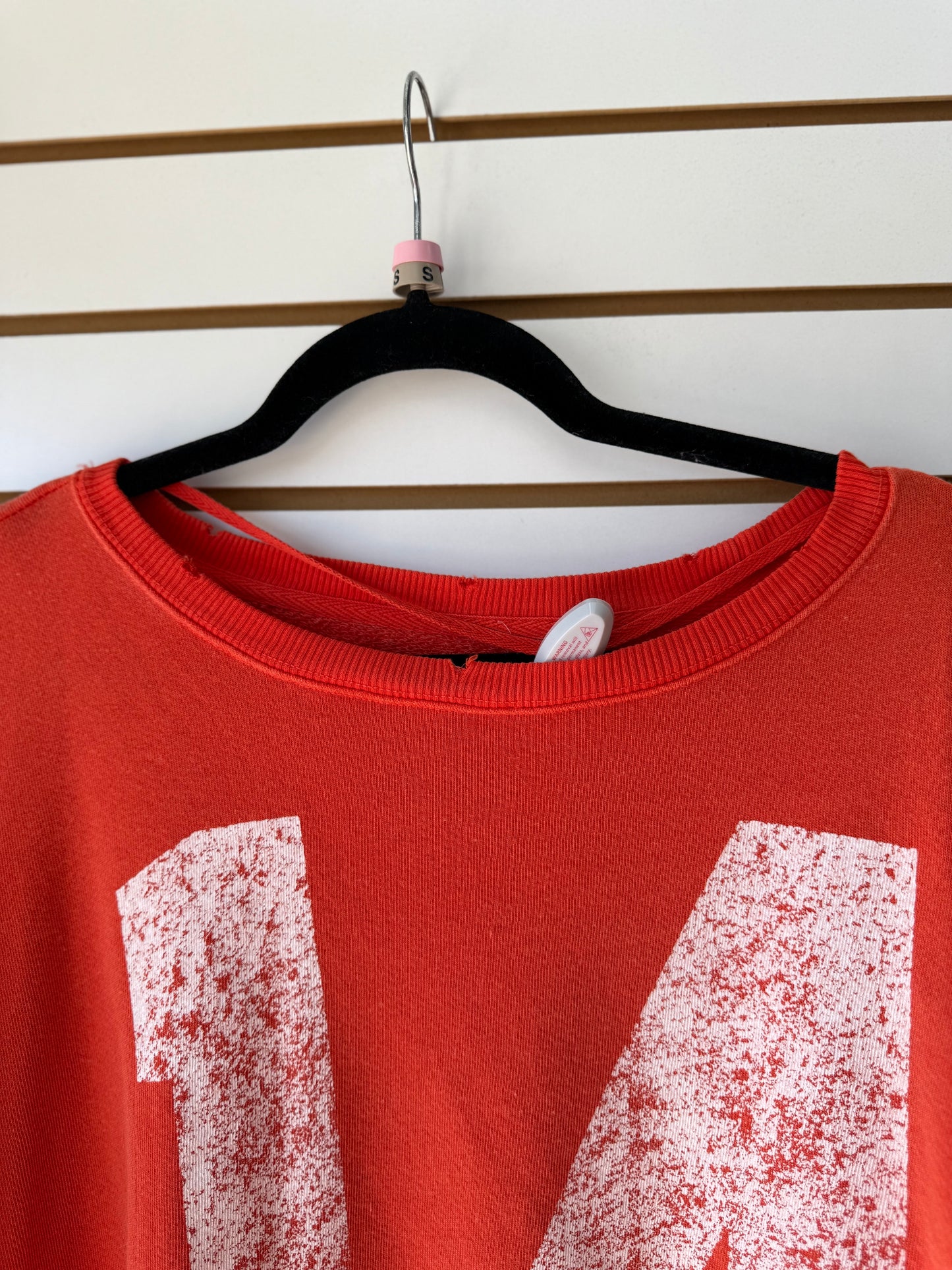 We the Free red/orange oversized pullover size small
