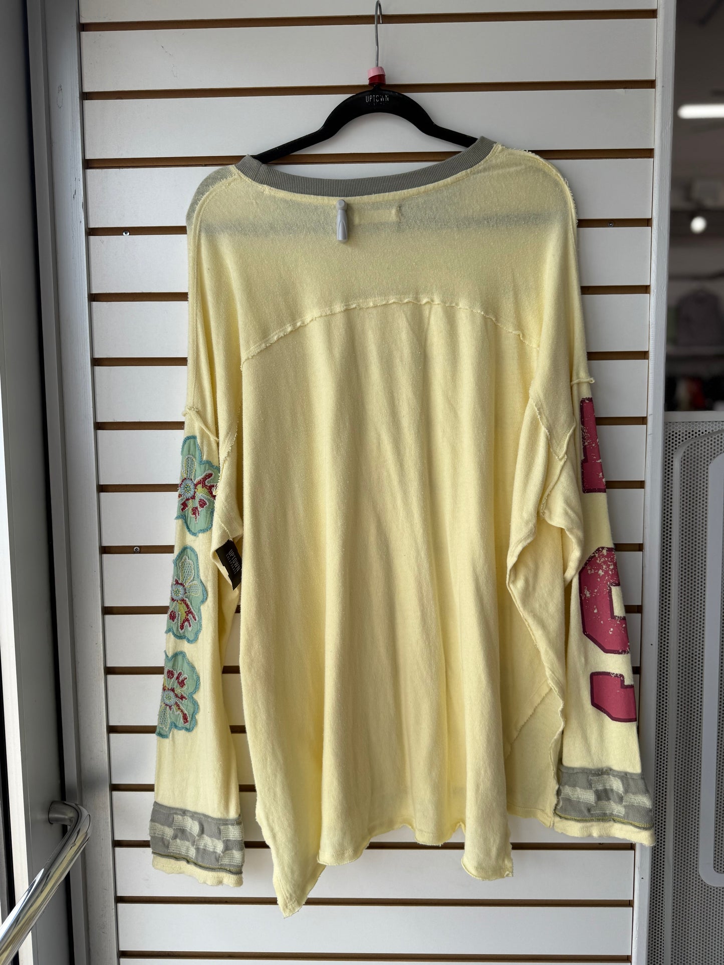 Free People yellow invincible tee very oversized size XS