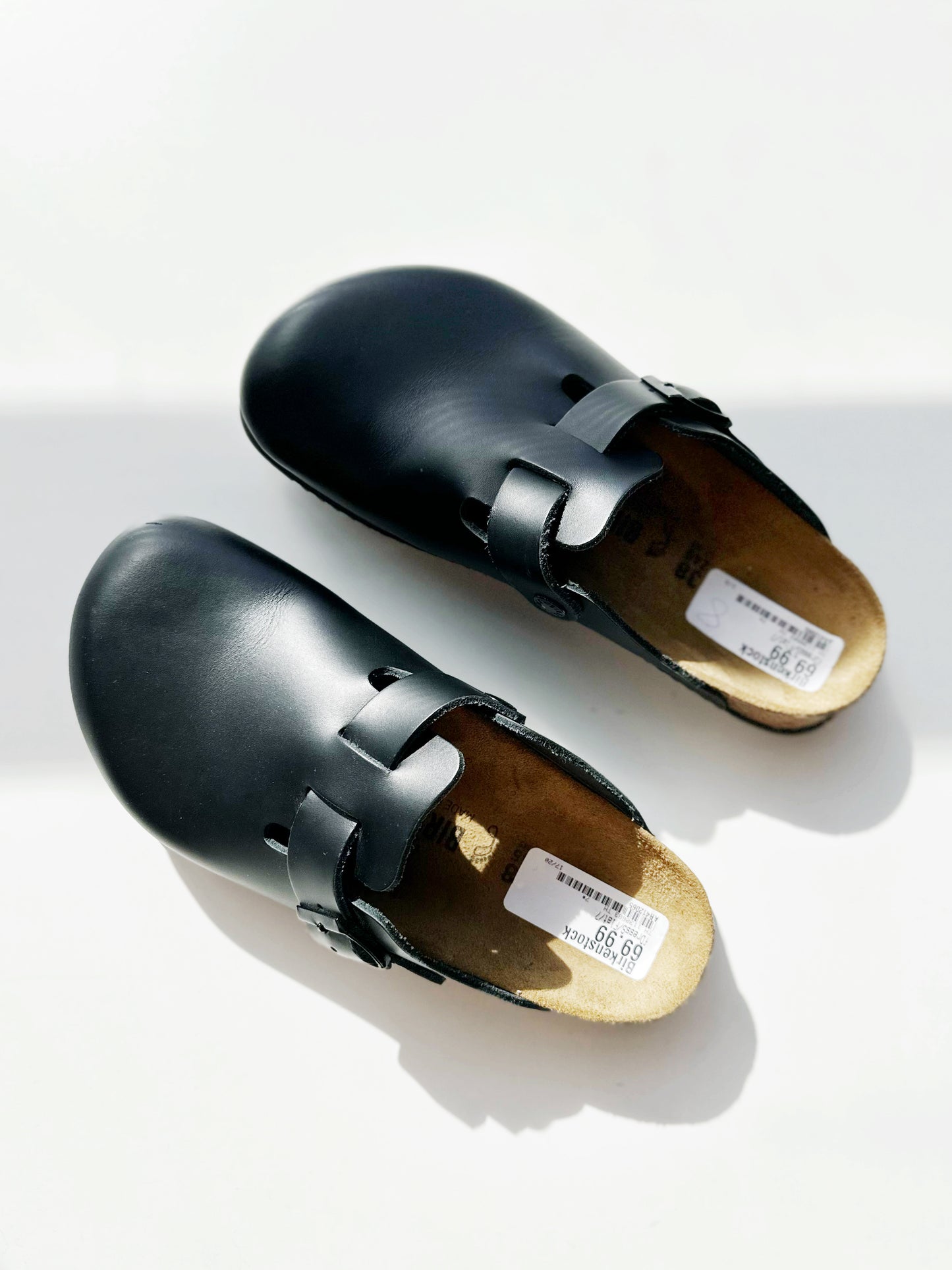 Birkenstock Boston clogs black leather super grip (women’s 7/38)