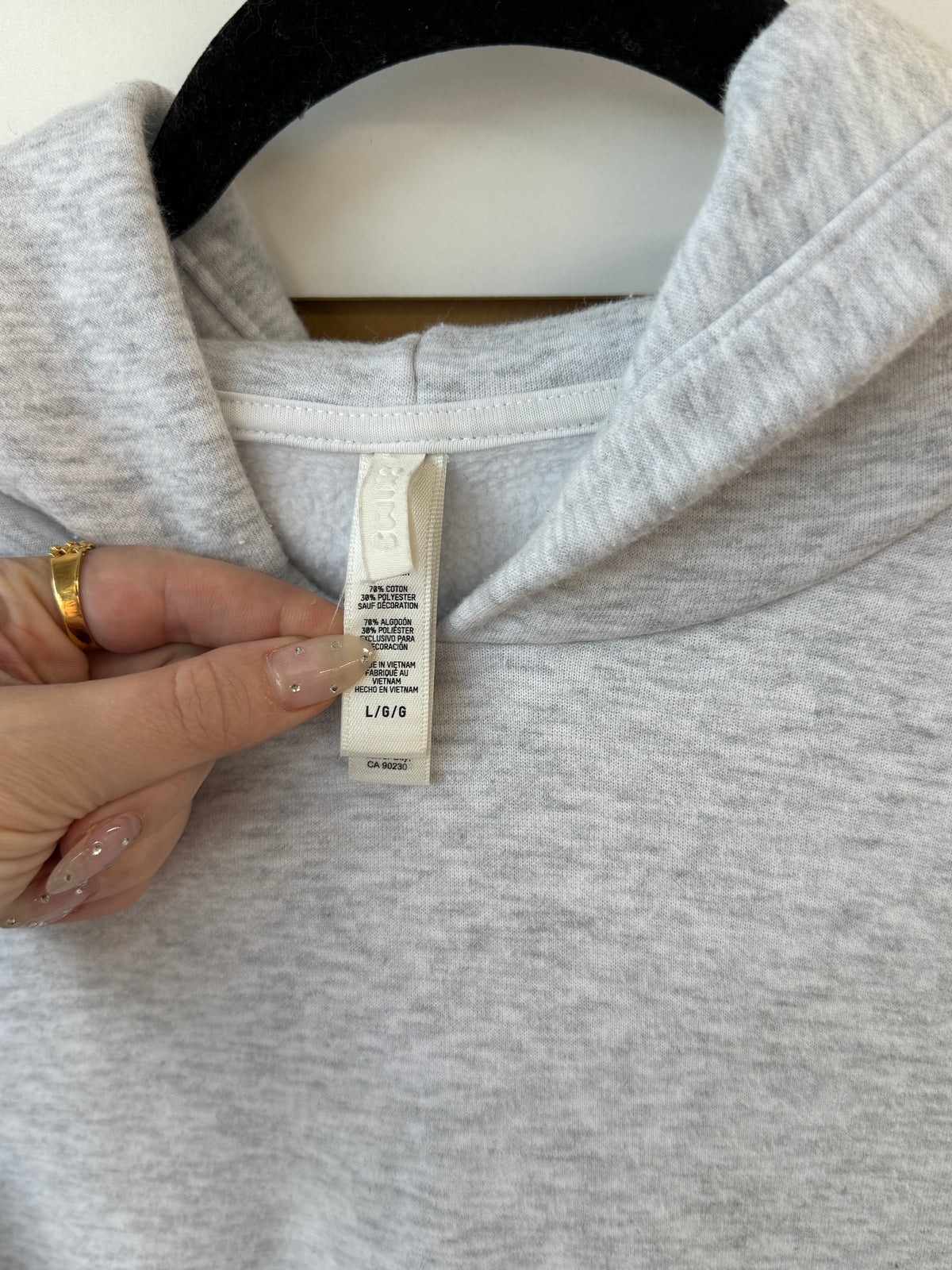 SKIMS gray hoodie size large