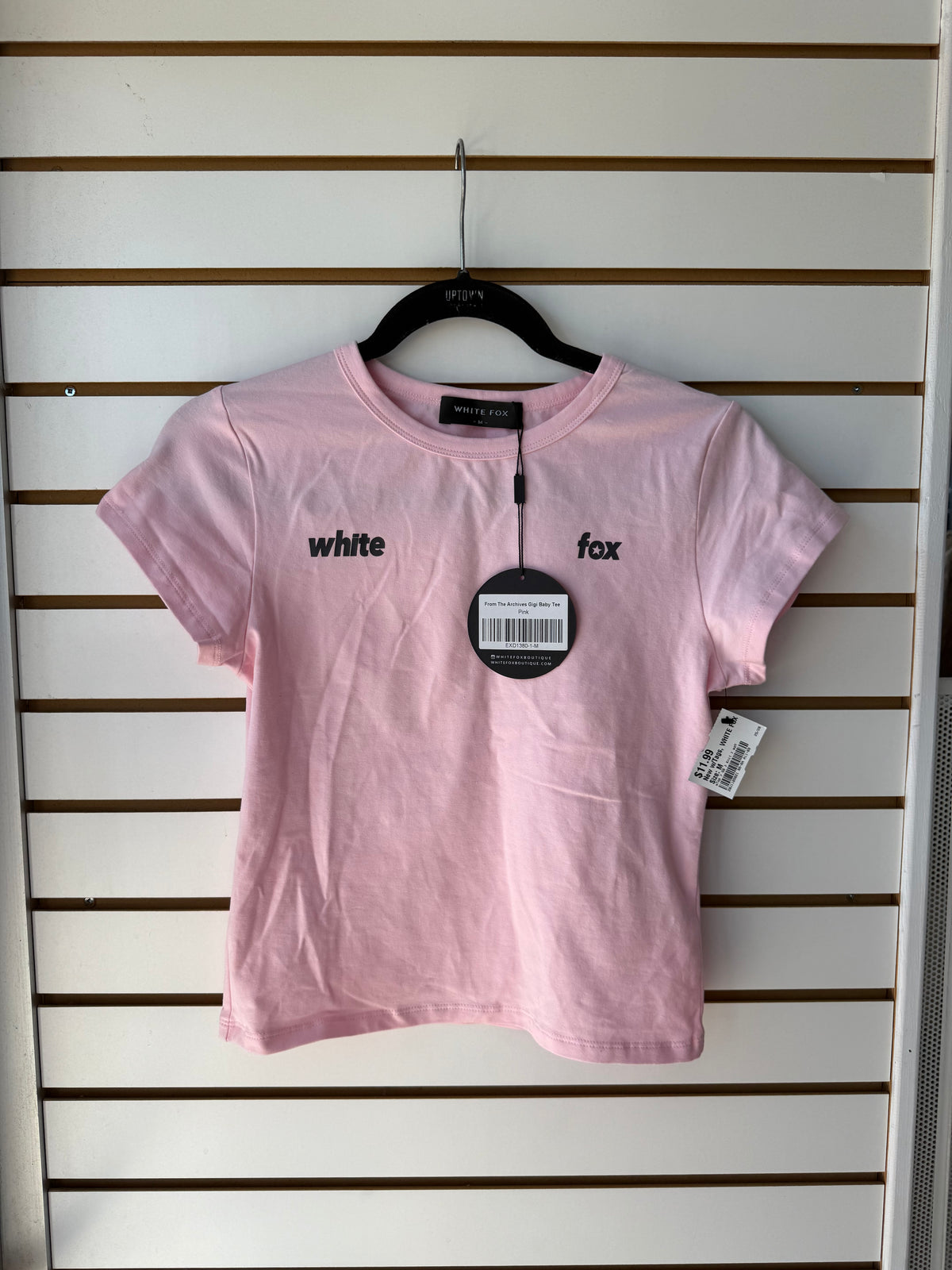 NWT White Fox pink tee size medium