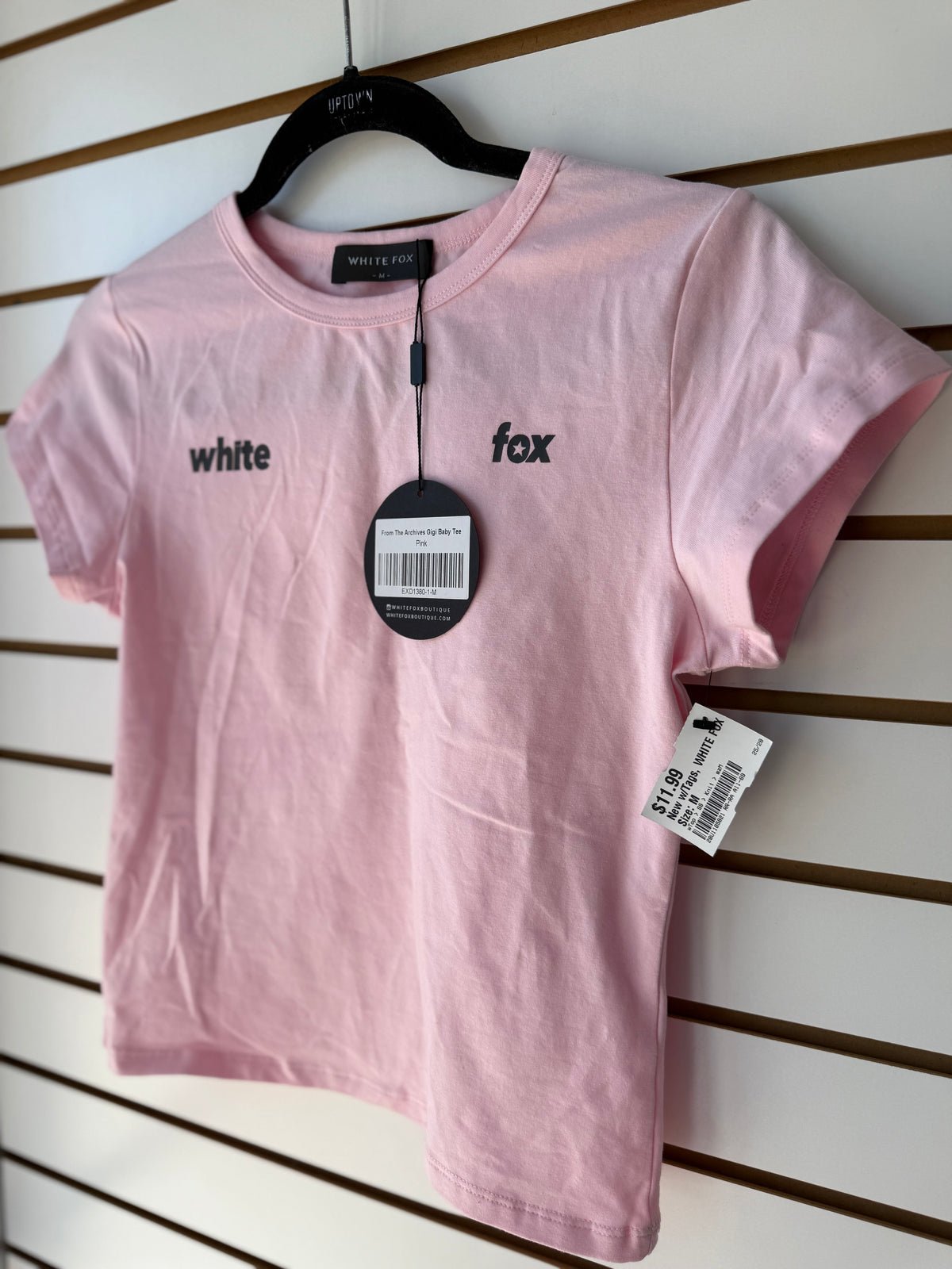 NWT White Fox pink tee size medium