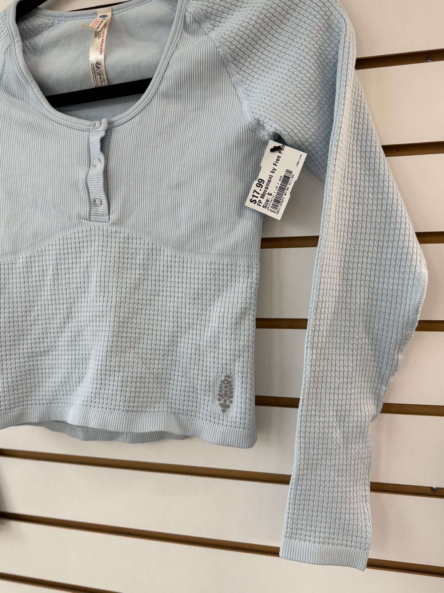 Free People Movement light blue Bail Out open back henley size XS/S