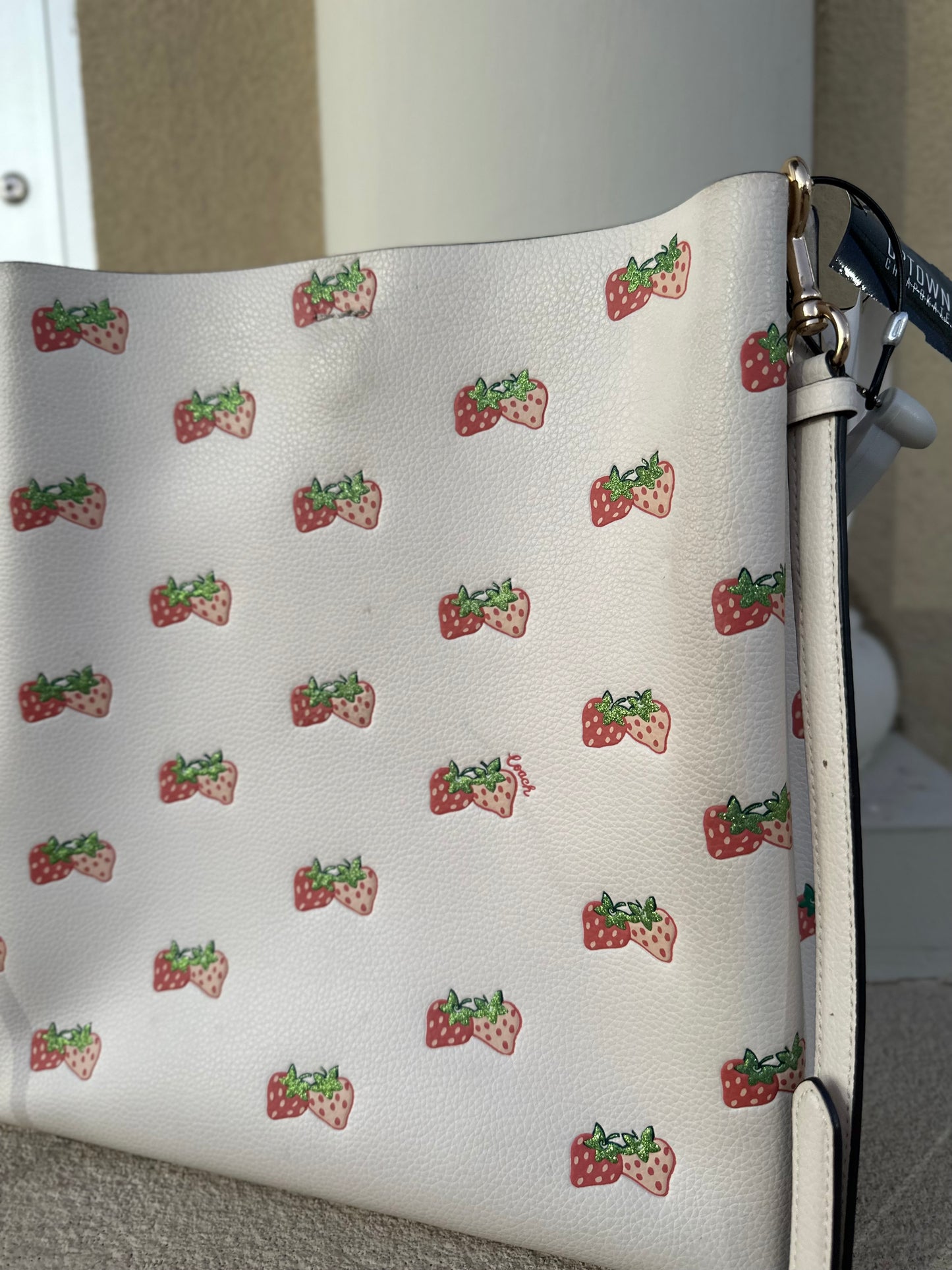 Coach Mollie bucket bag with strawberry print