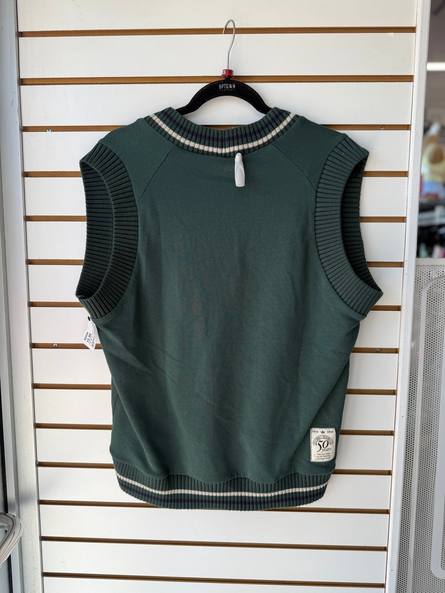 NWT Adidas green 50 anniversary sweater vest size XS (oversized)