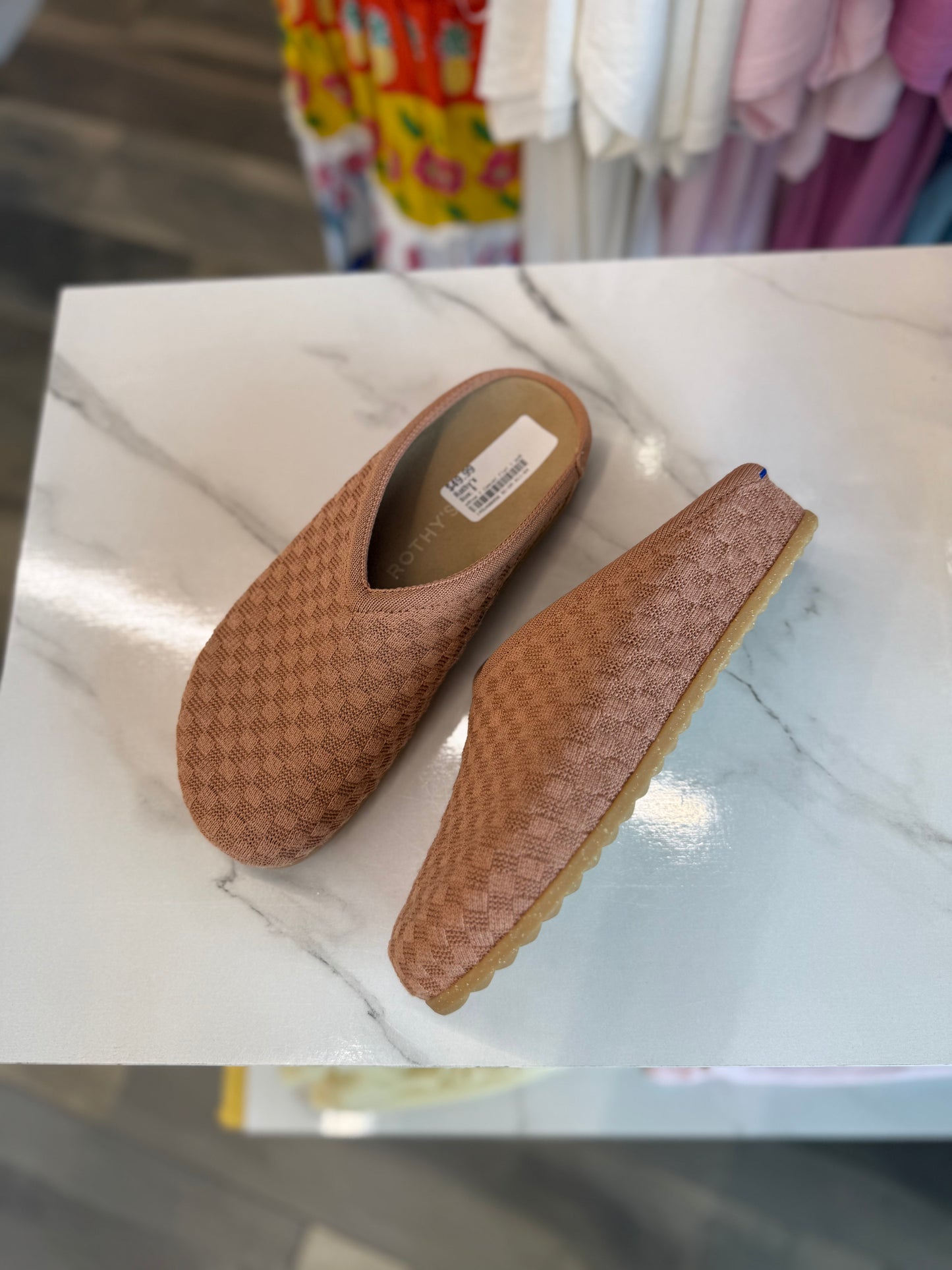 RESERVED Rothy’s casual slip on clog in clay sz 8