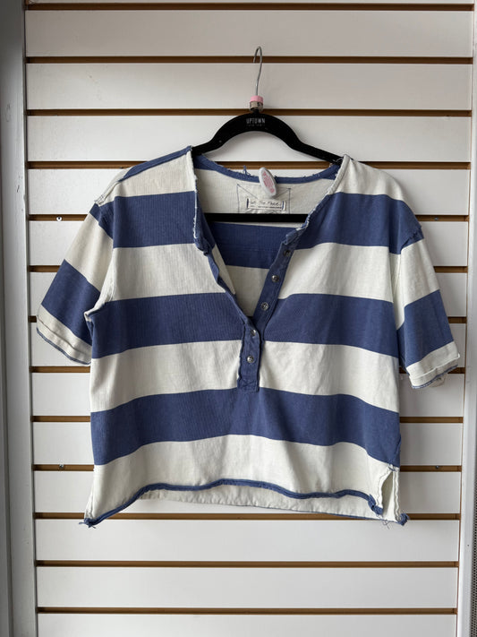 We the Free cleo stripe tee loose fit sz Small