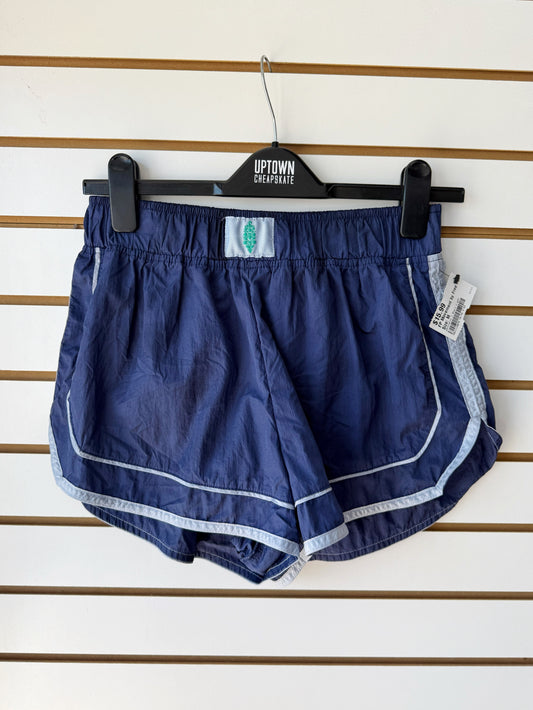 Free People Movement blue varsity shorts sz Med
