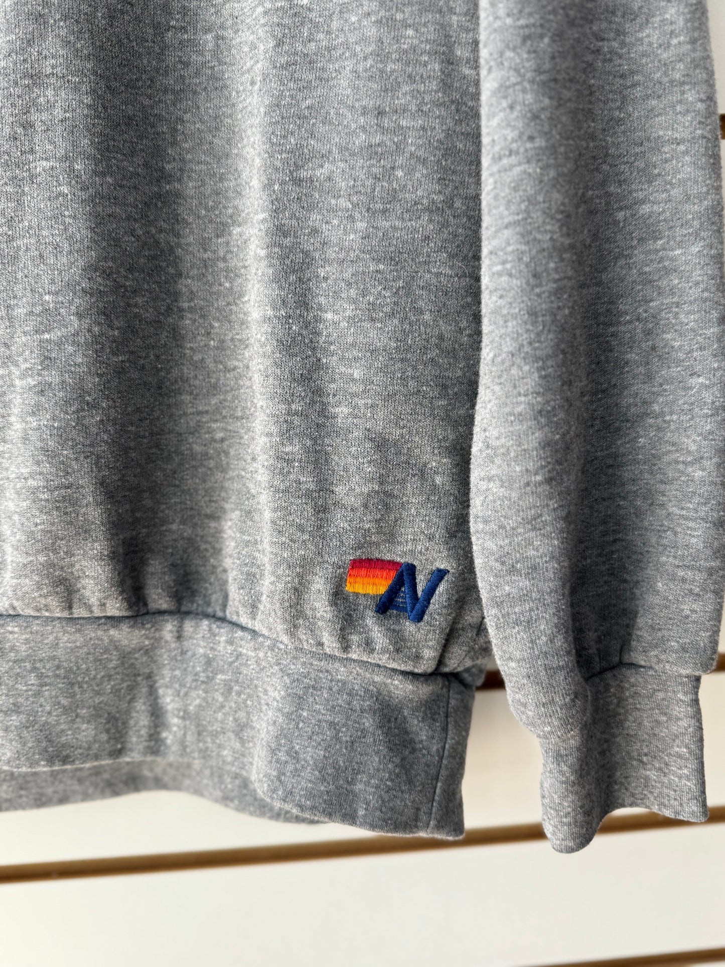 Aviator Nation gray lightning bolt pullover size small