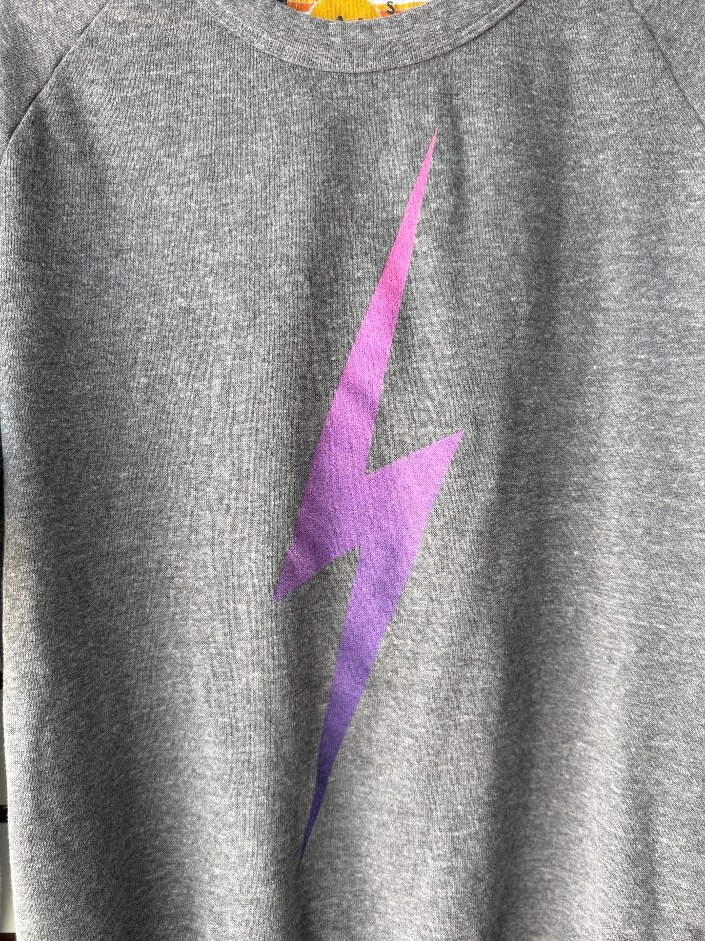 Aviator Nation gray lightning bolt pullover size small
