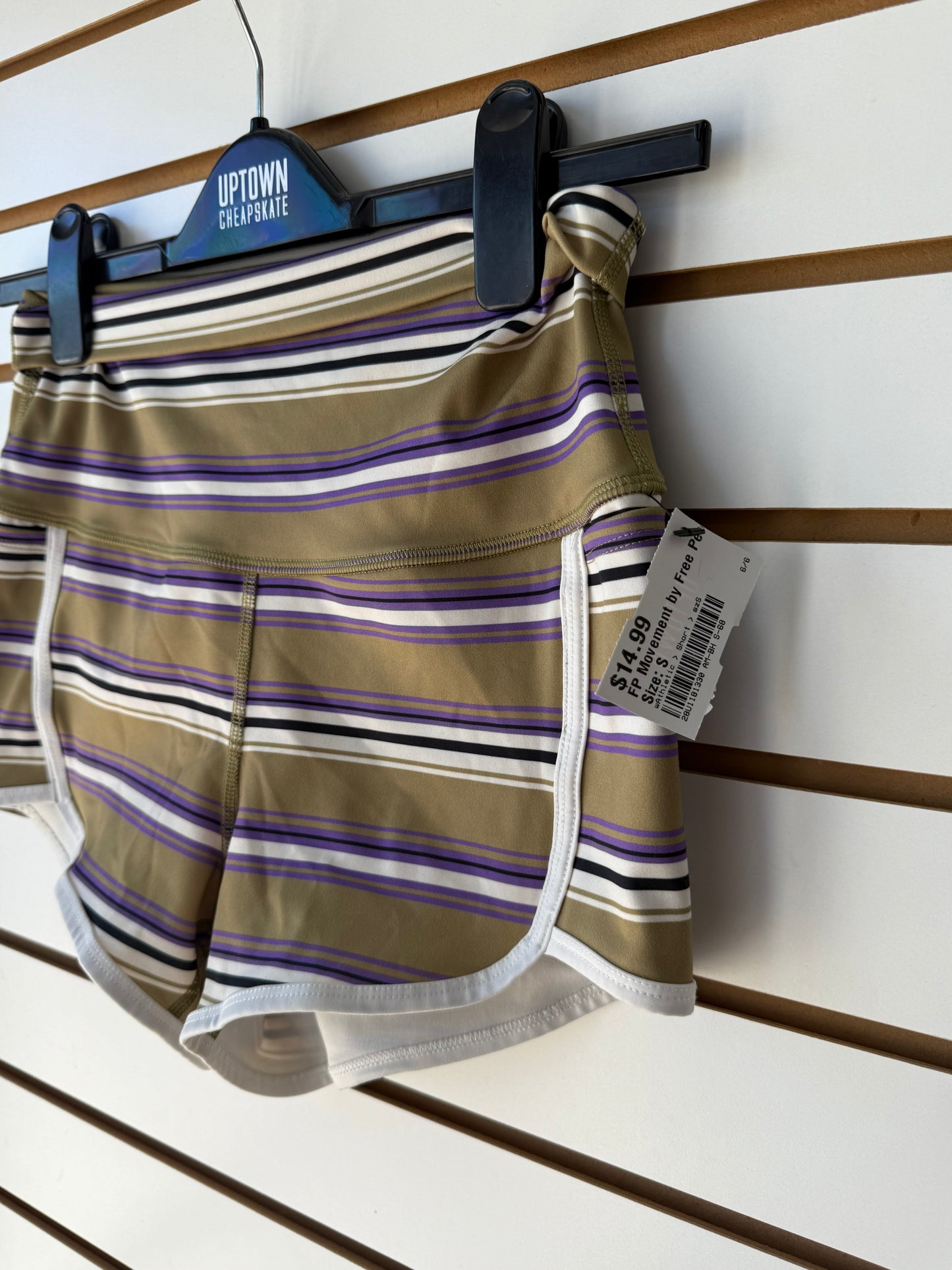 Free People Movement Island Time striped shorts size S