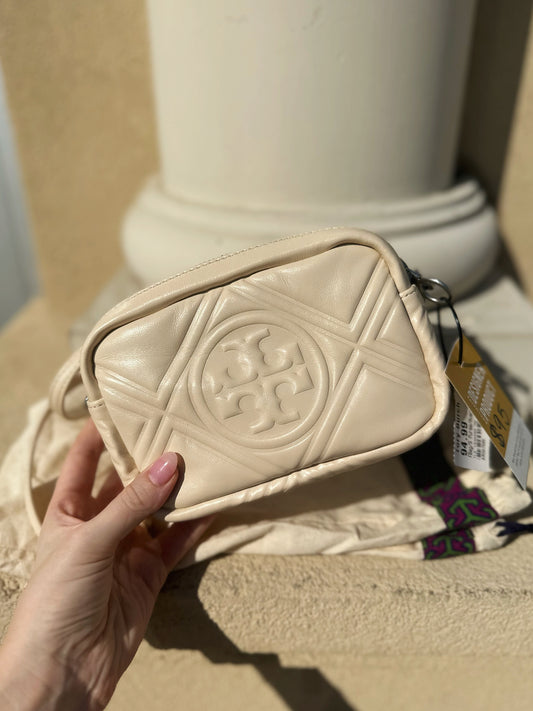 Tory Burch Perry Bombe mini puffer bag cream color w/ dustbag