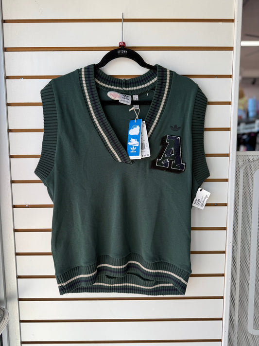 NWT Adidas green 50 anniversary sweater vest size XS (oversized)