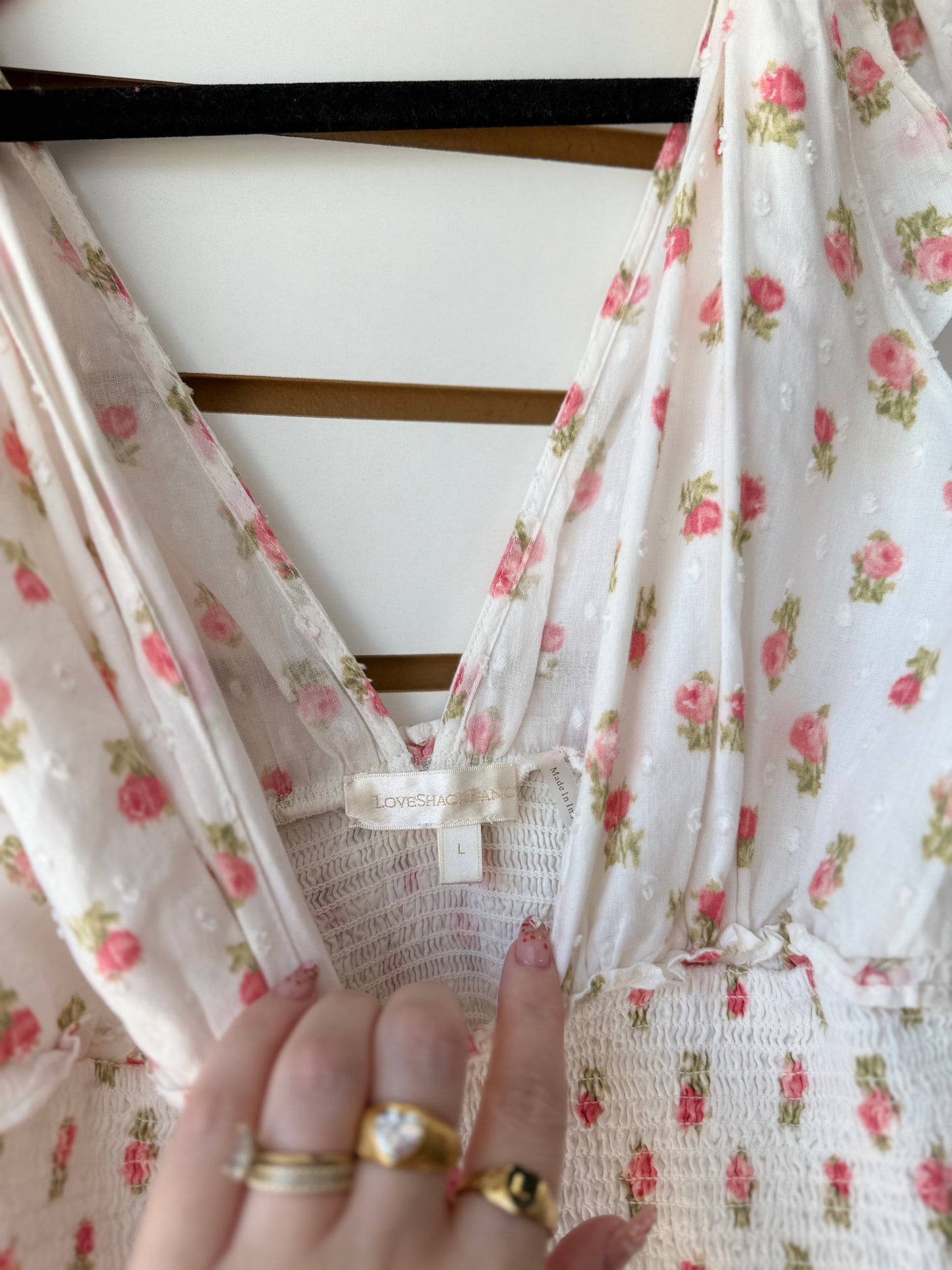 LoveShackFancy floral Rossi dress size large