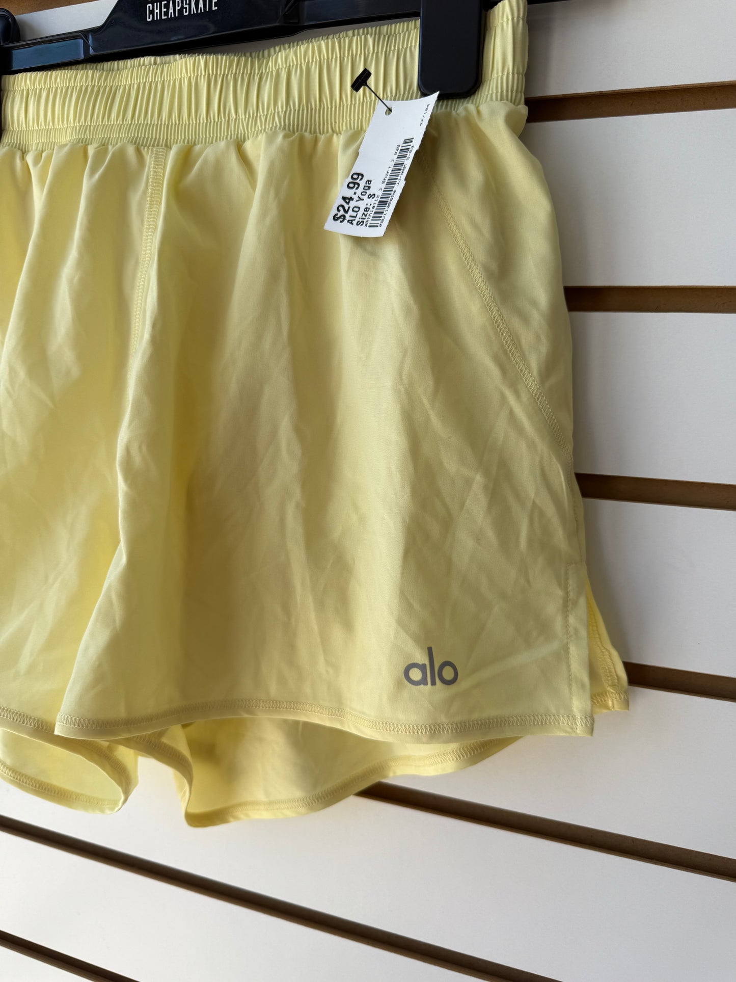 ALO yoga yellow shorts size small