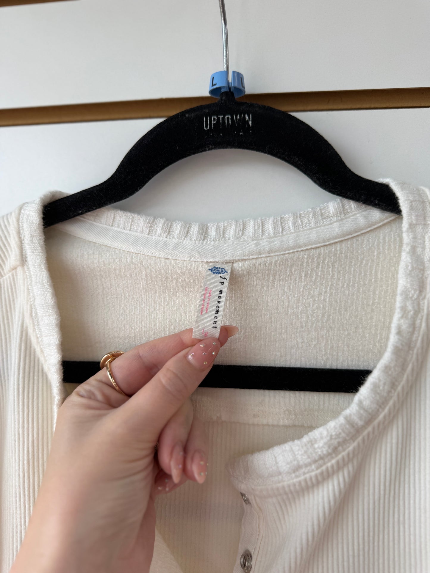 Free People Movement ivory henley size large