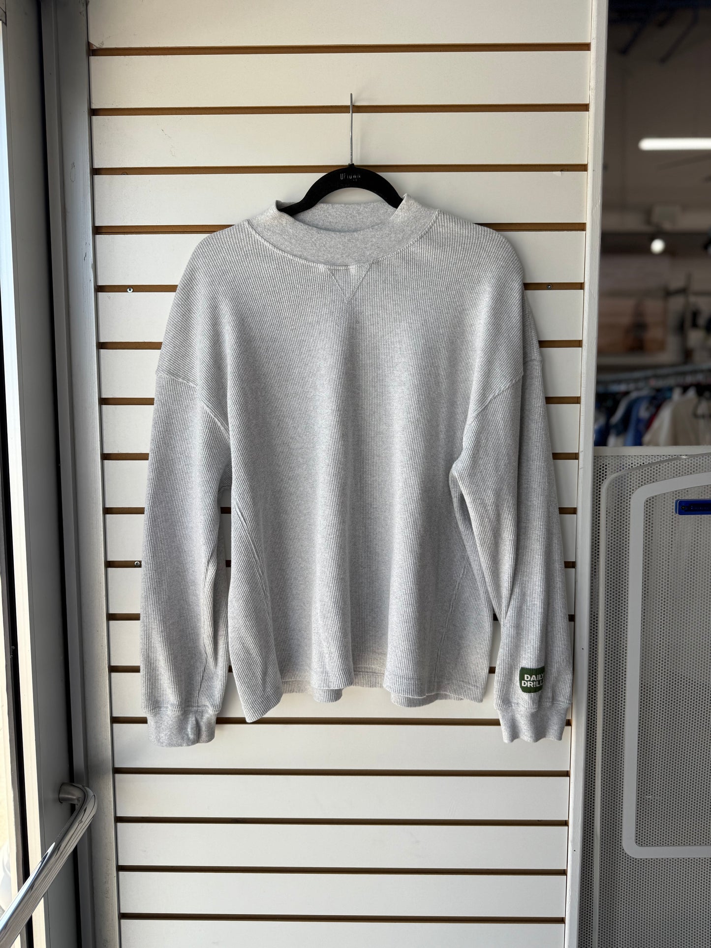Daily Drills long sleeve gray waffle knit size XS/S