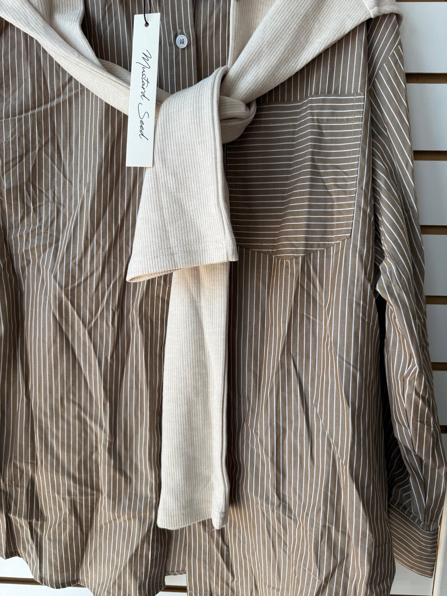 NWT Mustard Seed striped blouse size small